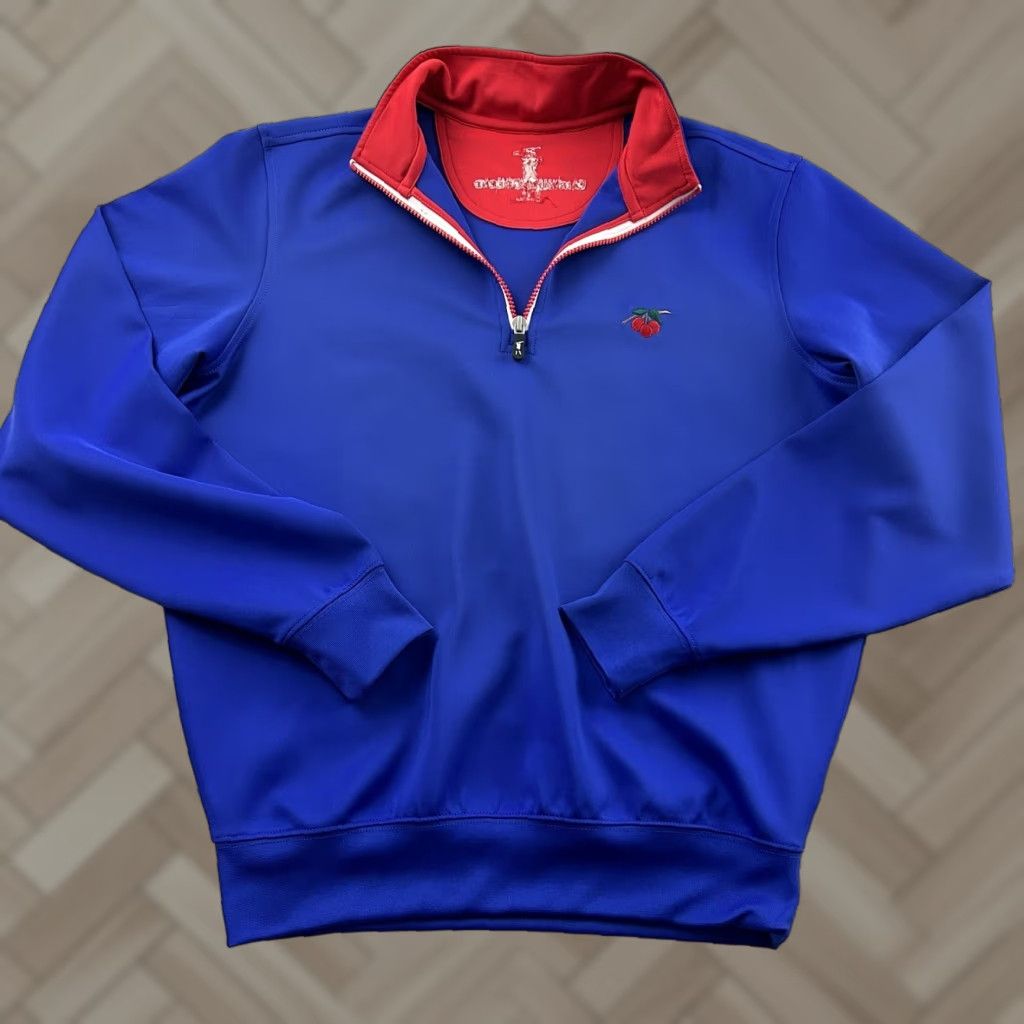 Vintage Fairway & Greene Jacket Pullover 1/4 Zip Men S Blue Golf Size US S / EU 44-46 / 1 - 1 Thumbnail