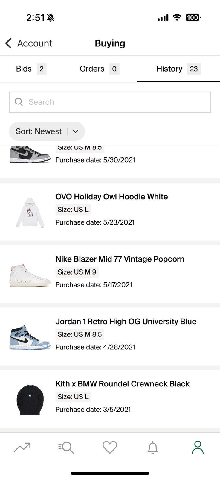 Jordan Brand × Nike Jordan 1 High - University Blue - 8.5 — Good Condition Size US 8.5 / EU 41-42 - 25 Thumbnail