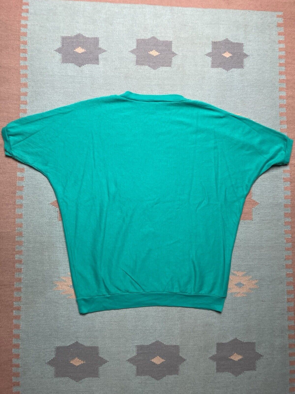 Vintage 80s sweatshirt short sleeve hand painted wolf fox animal XXL Size US XXL / EU 58 / 5 - 6 Thumbnail