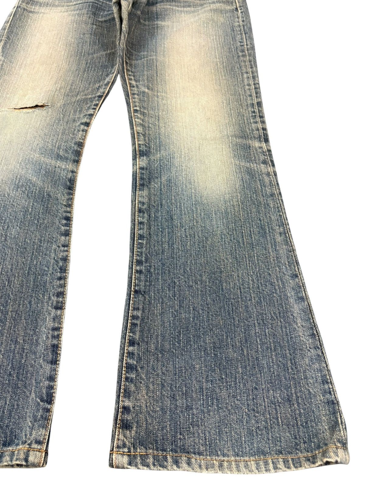 Edwin Vintage Japanese Edwin 503 Mud Wash Distressed Flare Jeans Size 32" / US 10 / IT 46 - 7 Thumbnail