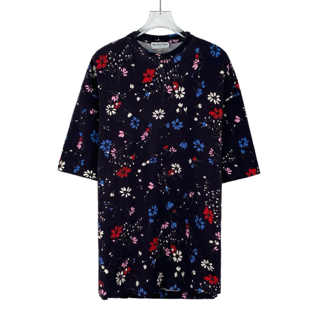 Balenciaga Balenciaga Multicolor Floral All Over Print T-shirt K26WX Size US XS / EU 42 / 0 - 1 Thumbnail