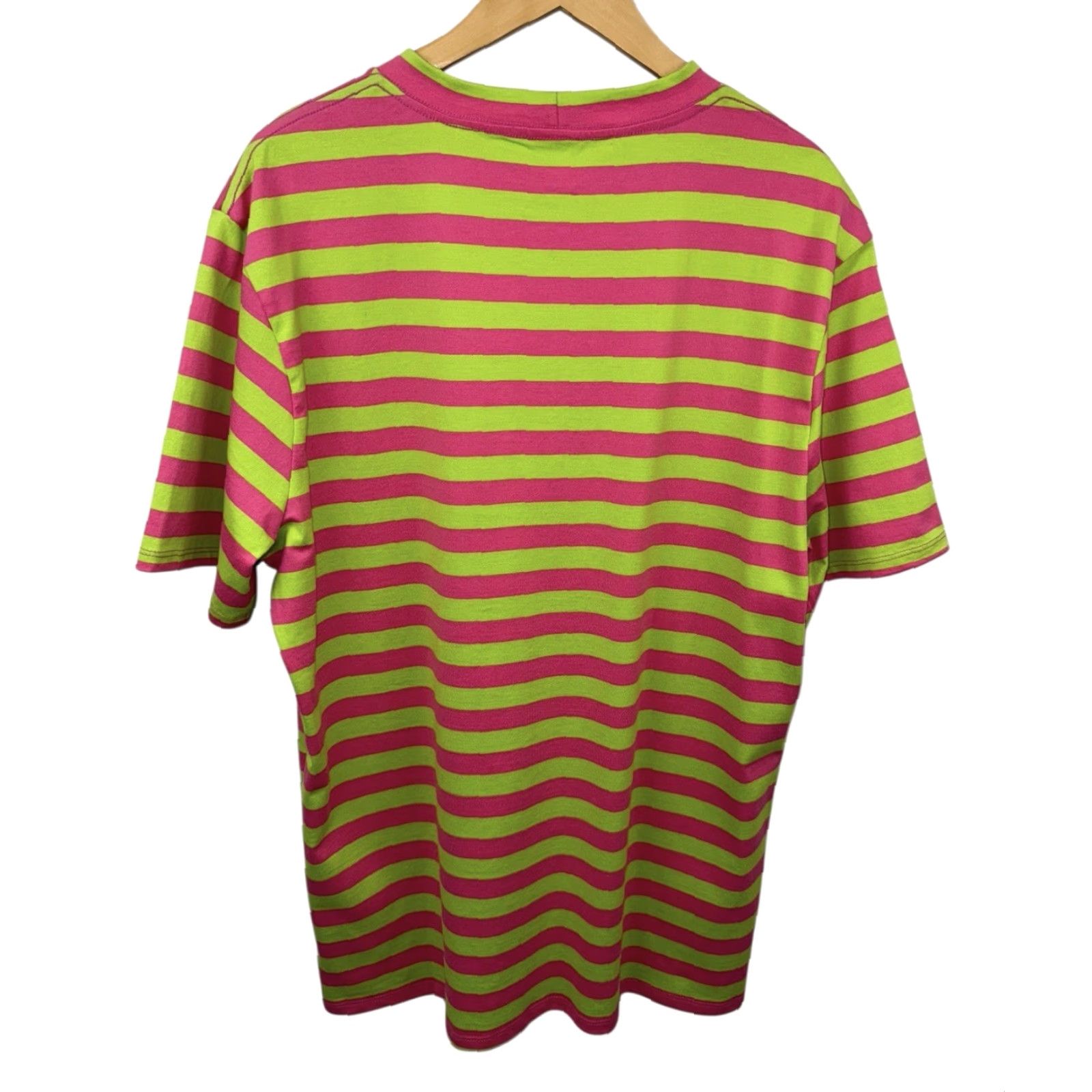 Guess GUESS Tee Sean Wotherspoon Farmers Market Stripe Tee Neon Pool Watermelon Sz L Mens Regular Red Striped T-Shirt 90s? Size US 33 - 2 Thumbnail