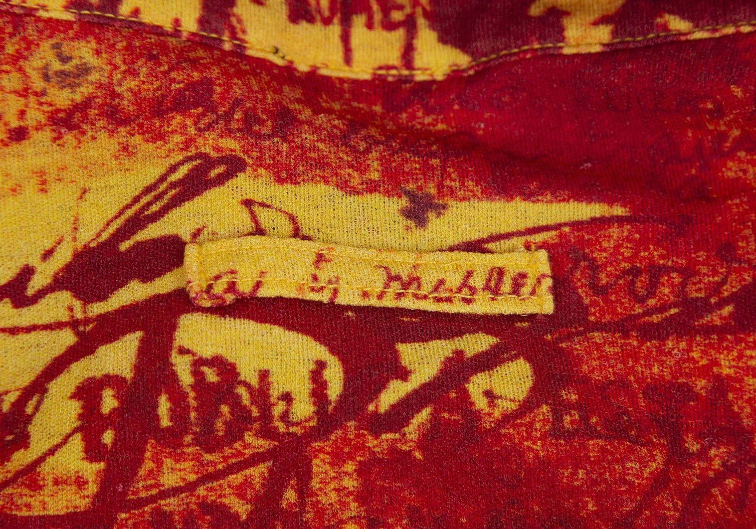 Jean Paul Gaultier Polyester Snap Button Shirt in Yellow and Red Size US M / EU 48-50 / 2 - 11 Thumbnail