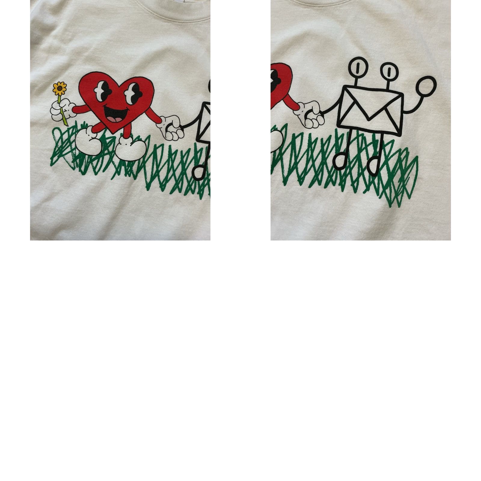 Y/Project The Heart Project Heart Holding Hands Letter Note Graphic S/S T-Shirt White XL Mens Regular Size XL Size US XL / EU 56 / 4 - 8 Thumbnail