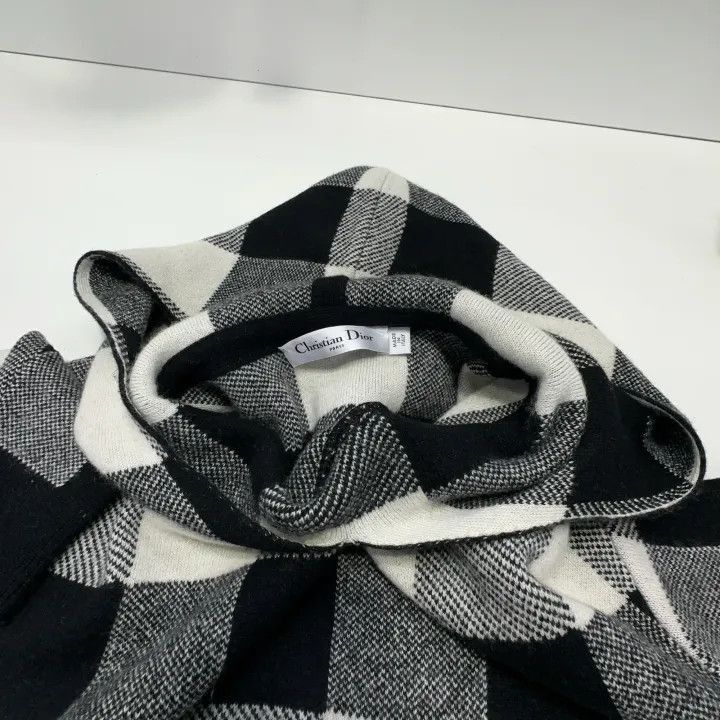 Dior Dior Black and White Check Hooded Knit Sweater 0079-2507 Size XS / US 0-2 / IT 36-38 - 5 Thumbnail