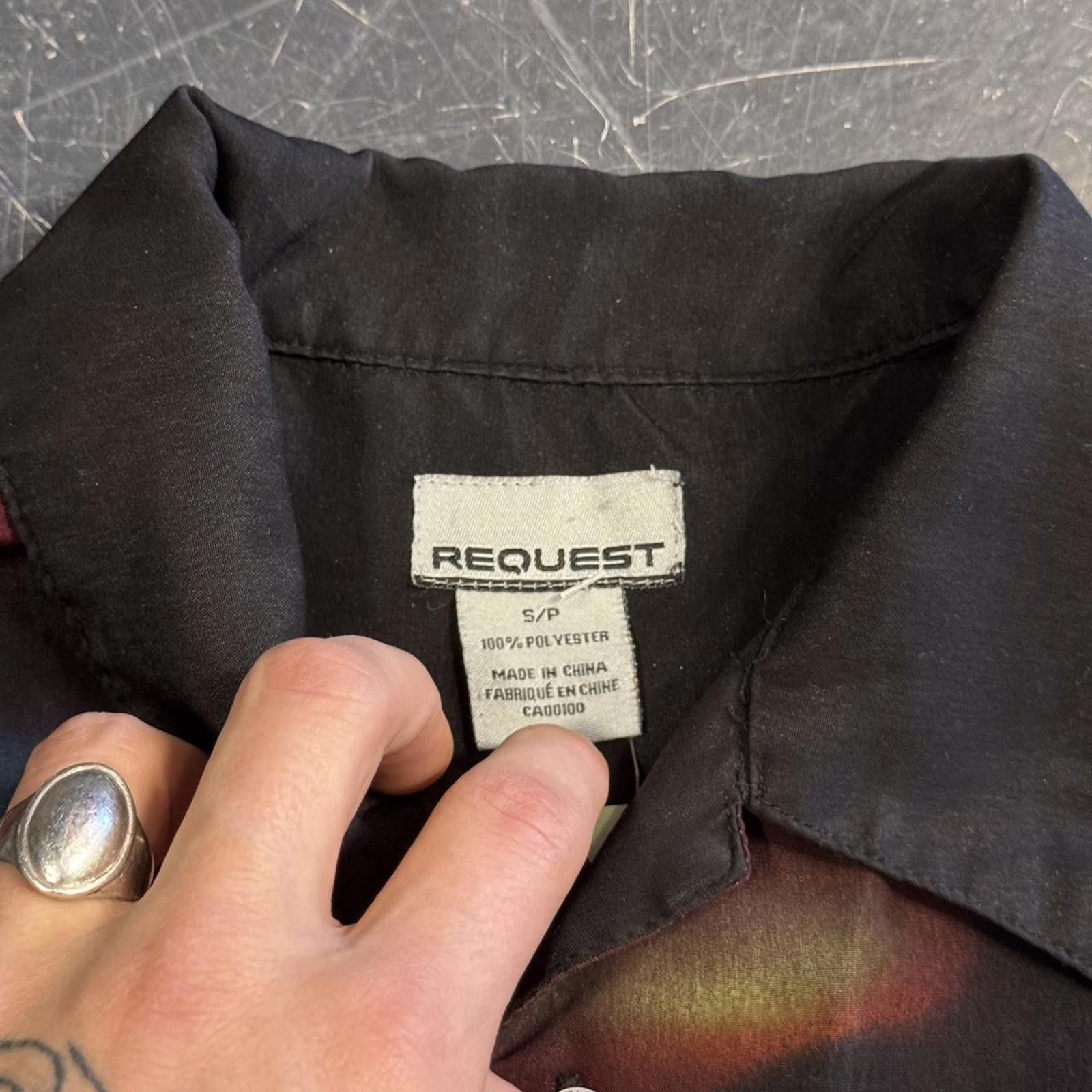 Request Jeans × Vintage Y2K Request Flames AOP Button Up Size US S / EU 44-46 / 1 - 3 Thumbnail