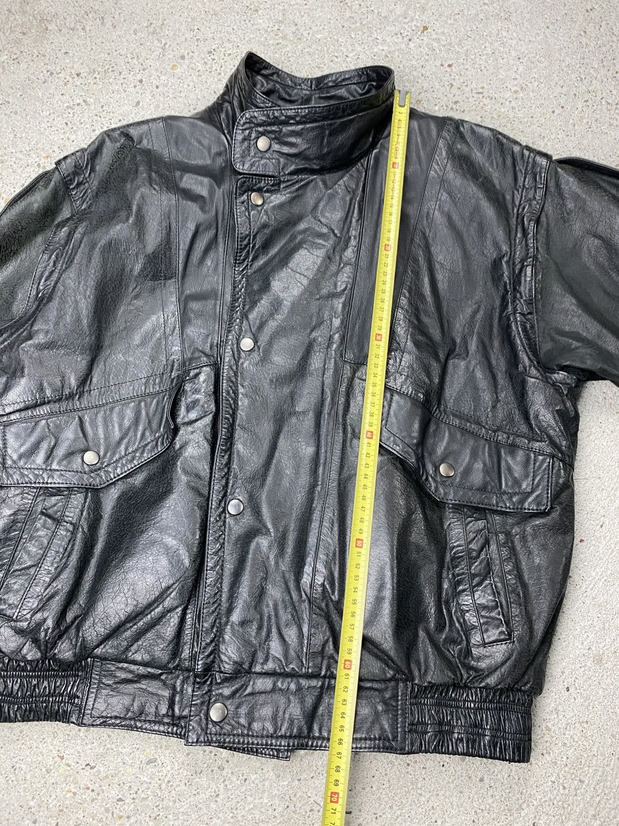 Japanese Brand Vintage black bomber leather jacket japan assimetrical Size US L / EU 52-54 / 3 - 12 Thumbnail
