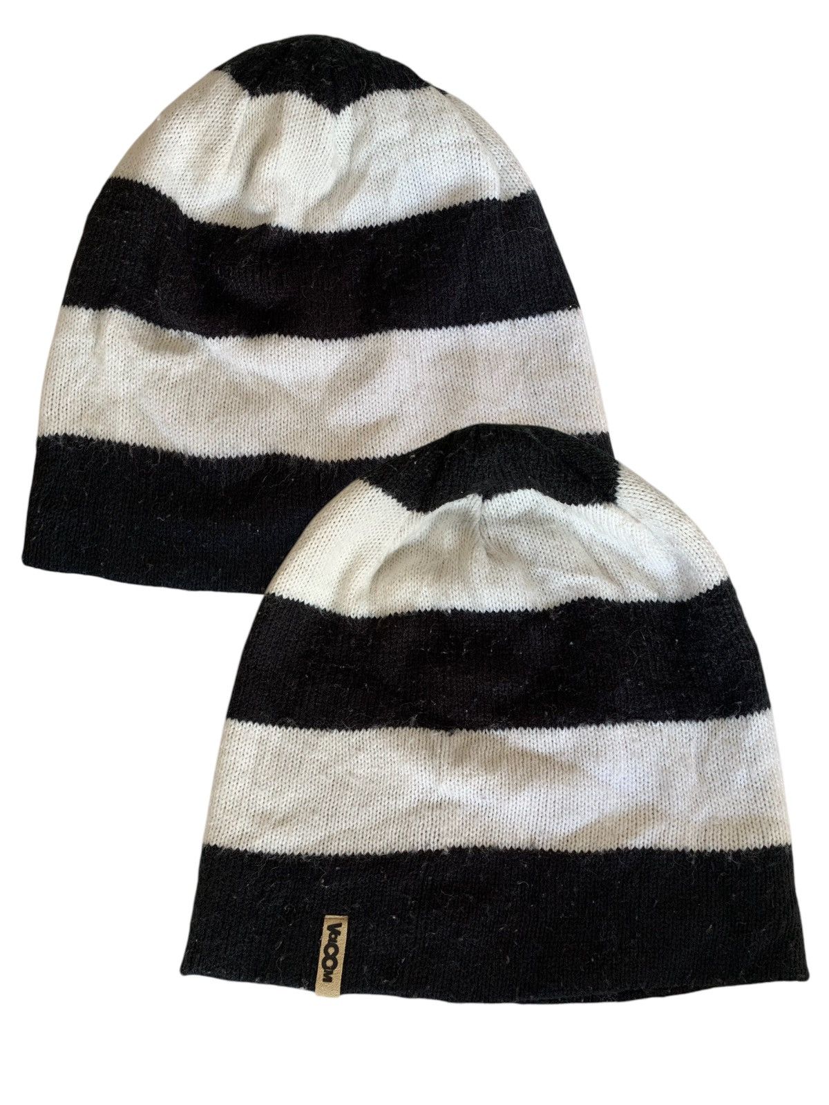 Volcom Stripe Volcom Black&White Rare Hairy Streetwear Beanie Hats Size ONE SIZE - 1 Thumbnail