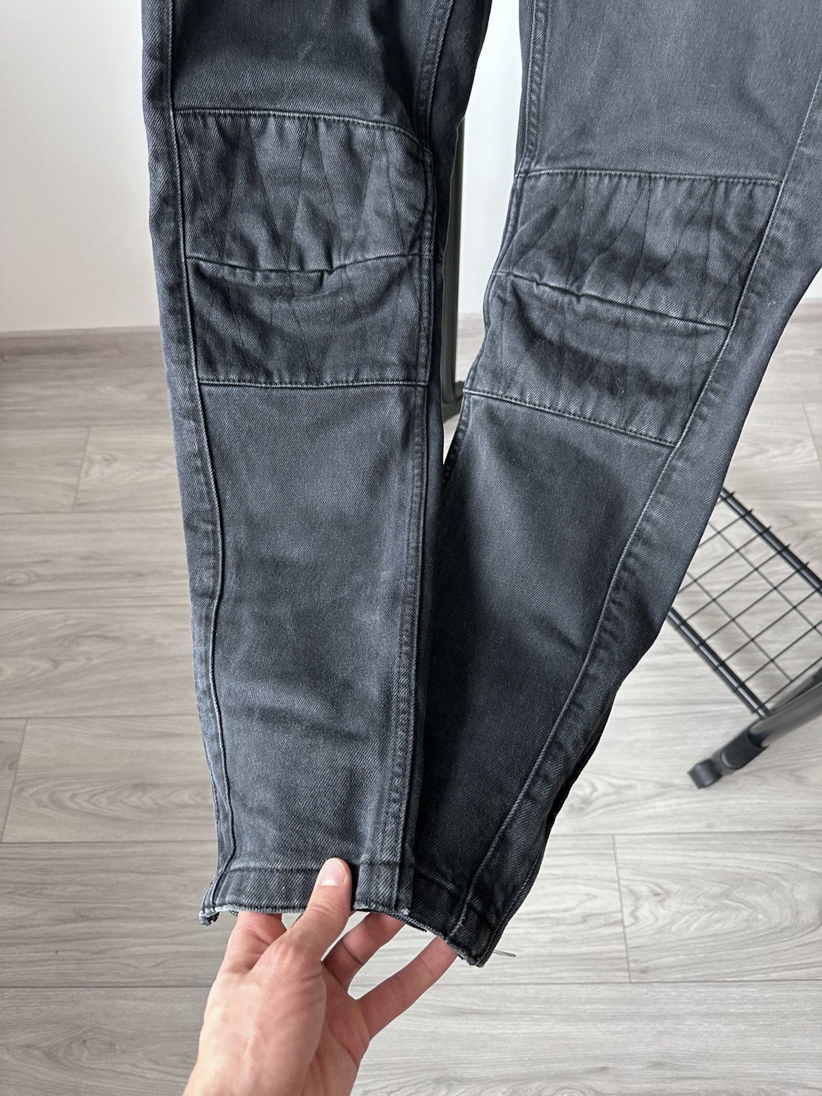 H&M × Isabel Marant FW13 Isabel Marant x H&M Black Washed Denim Biker Jeans Size US 36 / EU 52 - 9 Thumbnail
