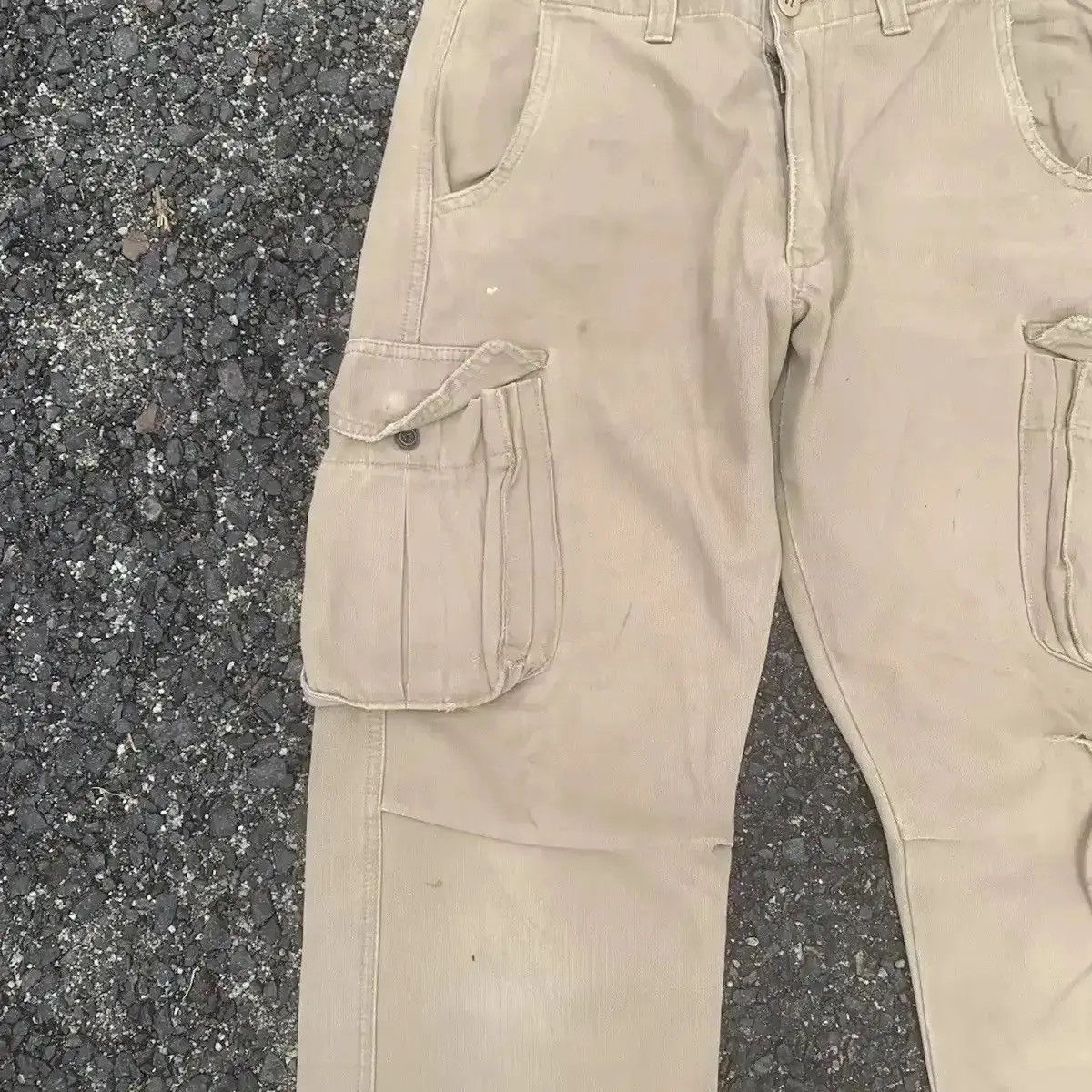 Surplus Research BLUE WAY x SURPLUS TROUSERS DISTRESSED KNEE UTILITY CARGO Size US 29 - 4 Thumbnail