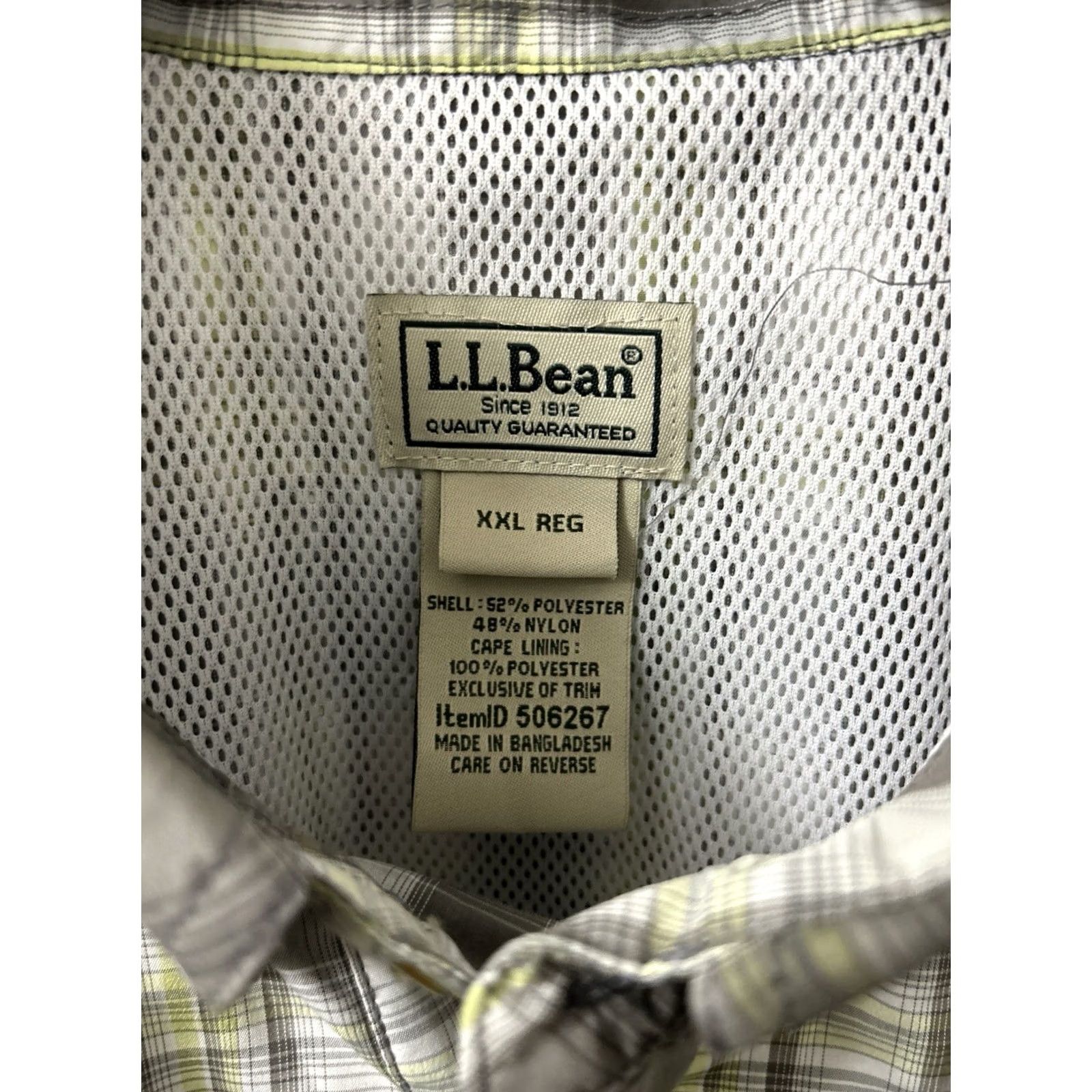 Vintage L.L. Bean Fishing Shirt Mens 2XL Grey Green Plaid Button Down Outdoor L/S Size US XXL / EU 58 / 5 - 5 Thumbnail