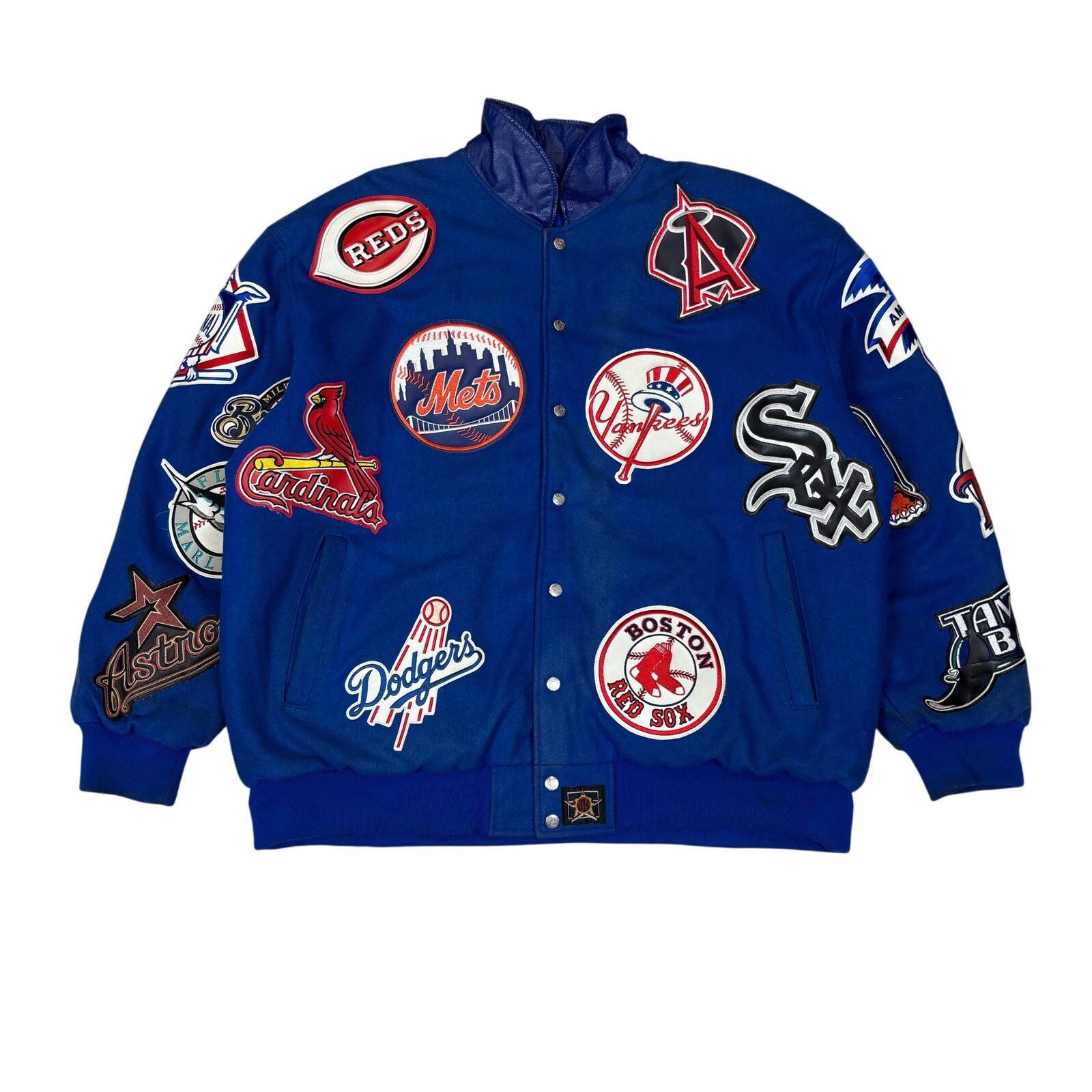 Jeff Hamilton × Vintage Vintage Jeff Hamilton MLB Patch Wool Reversible Jacket 3XL Size US XXL / EU 58 / 5 - 1 Thumbnail