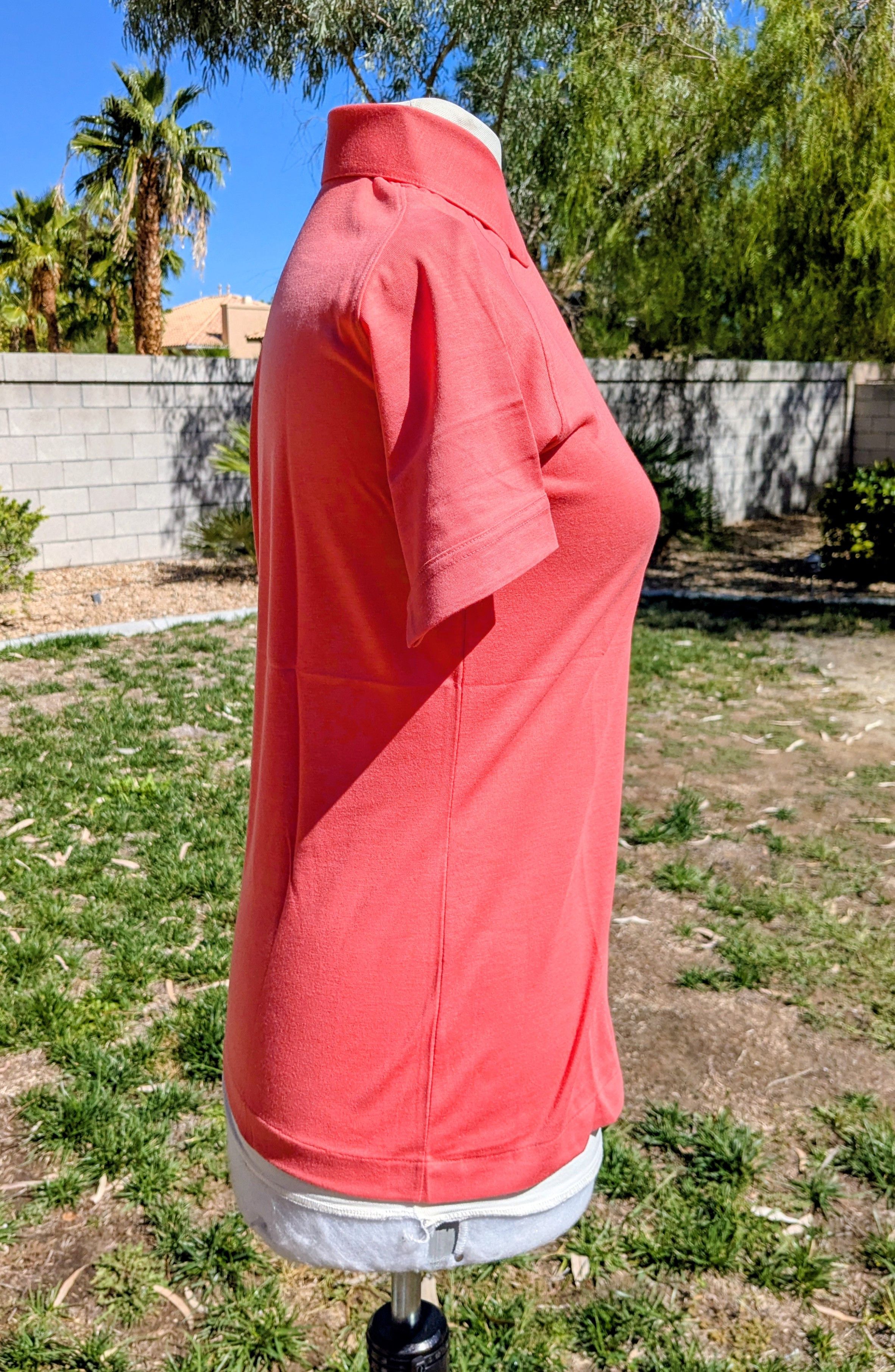 Vintage 1960's Vintage Lady Hogan Salmon Pink Polo S/S Shirt Top Size S / US 4 / IT 40 - 2 Thumbnail