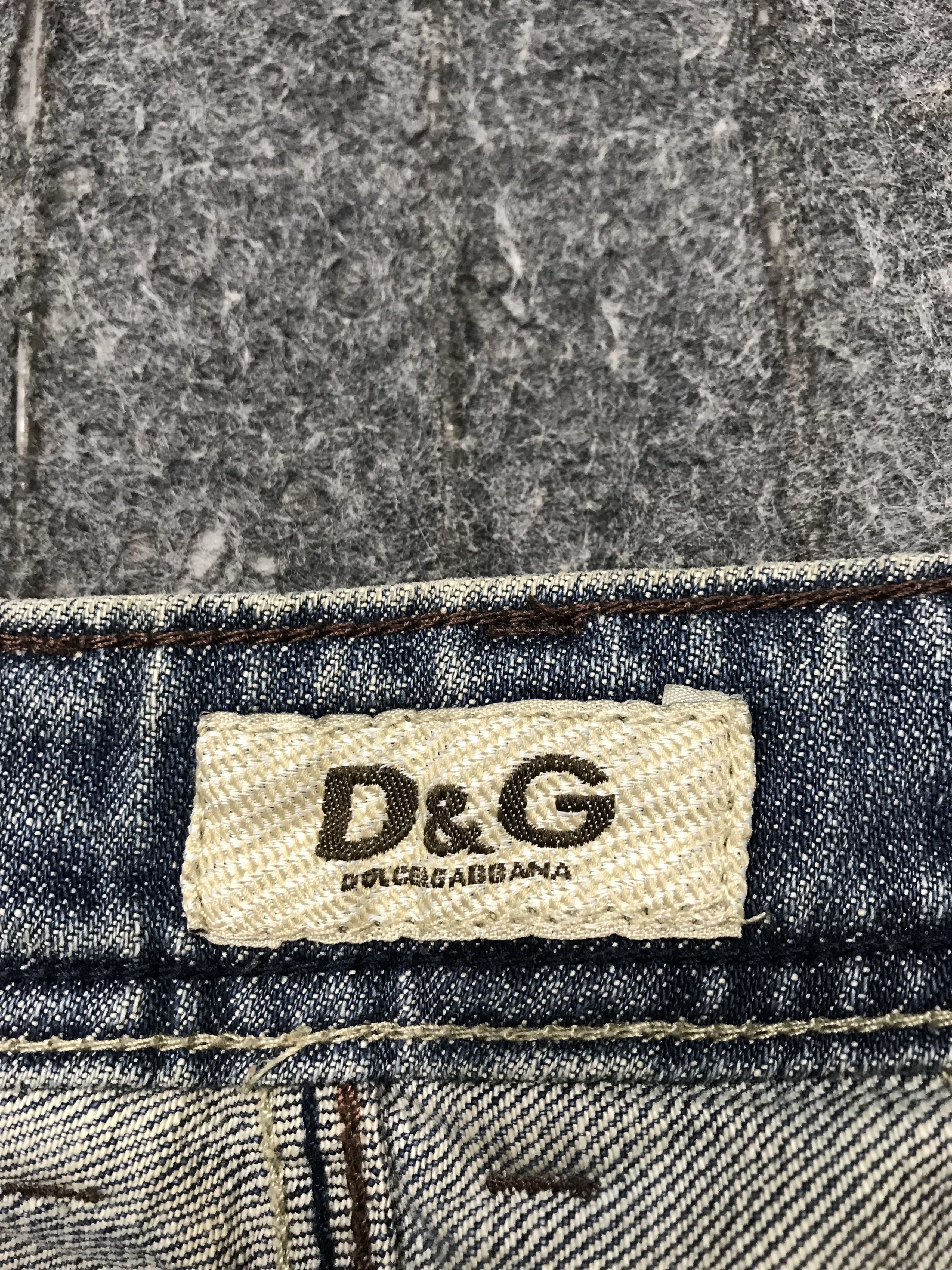 Designer Dolce & Gabbana Italy Denim Pant Embroidery Logo Plaque Size US 29 - 12 Thumbnail
