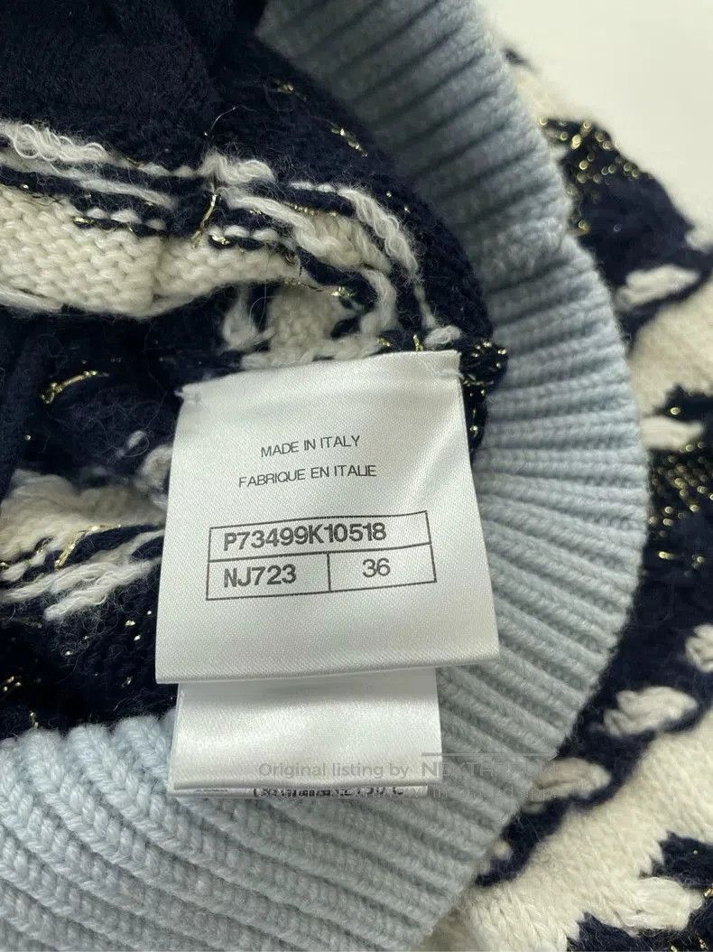 Chanel Chanel Blue Black Stripe Cardigan 36. Size US S / EU 44-46 / 1 - 4 Thumbnail