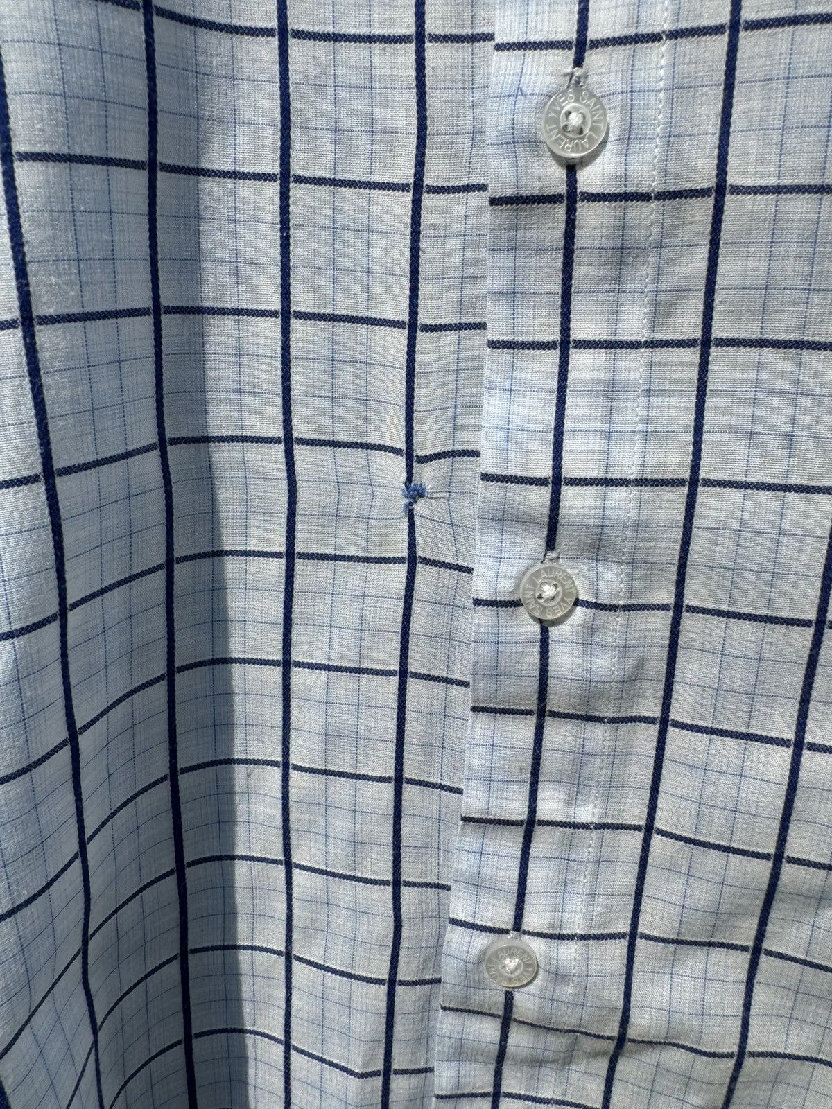 Yves Saint Laurent Vintage YSL Shiprt Sleeve Check Shirt Size US XL / EU 56 / 4 - 8 Thumbnail
