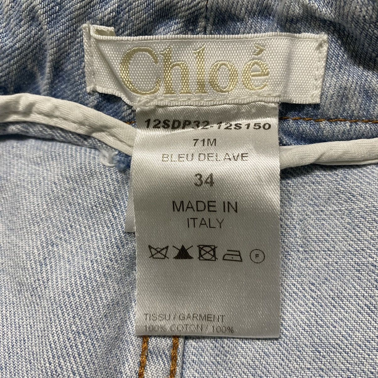 Chloe Denim Flare Jeans Bleu Delave