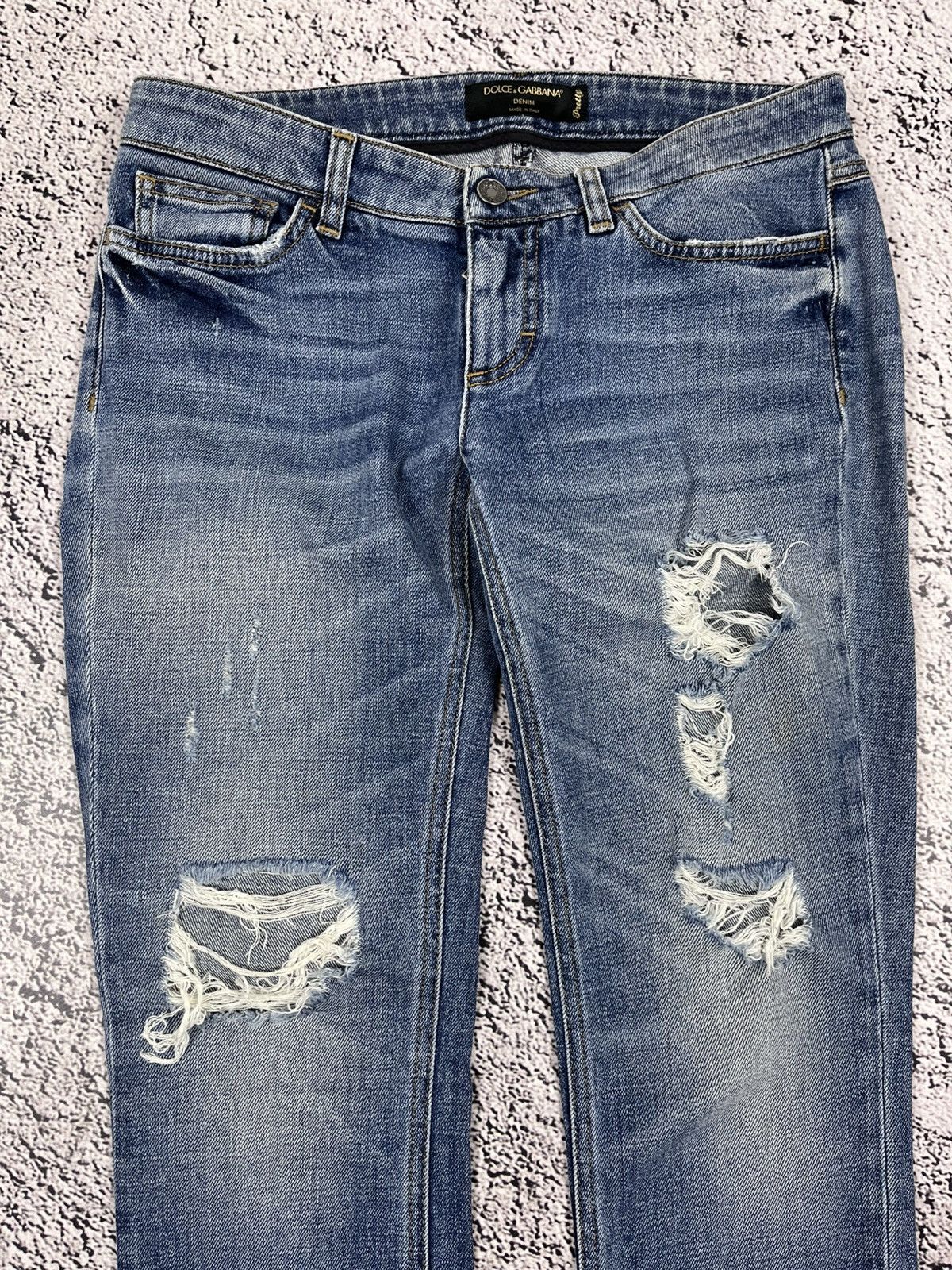 Dolce & Gabbana Dolce & Gabbana Pretty Distressed Ripped Denim Jean Size 27" / US 4 / IT 40 - 3 Thumbnail