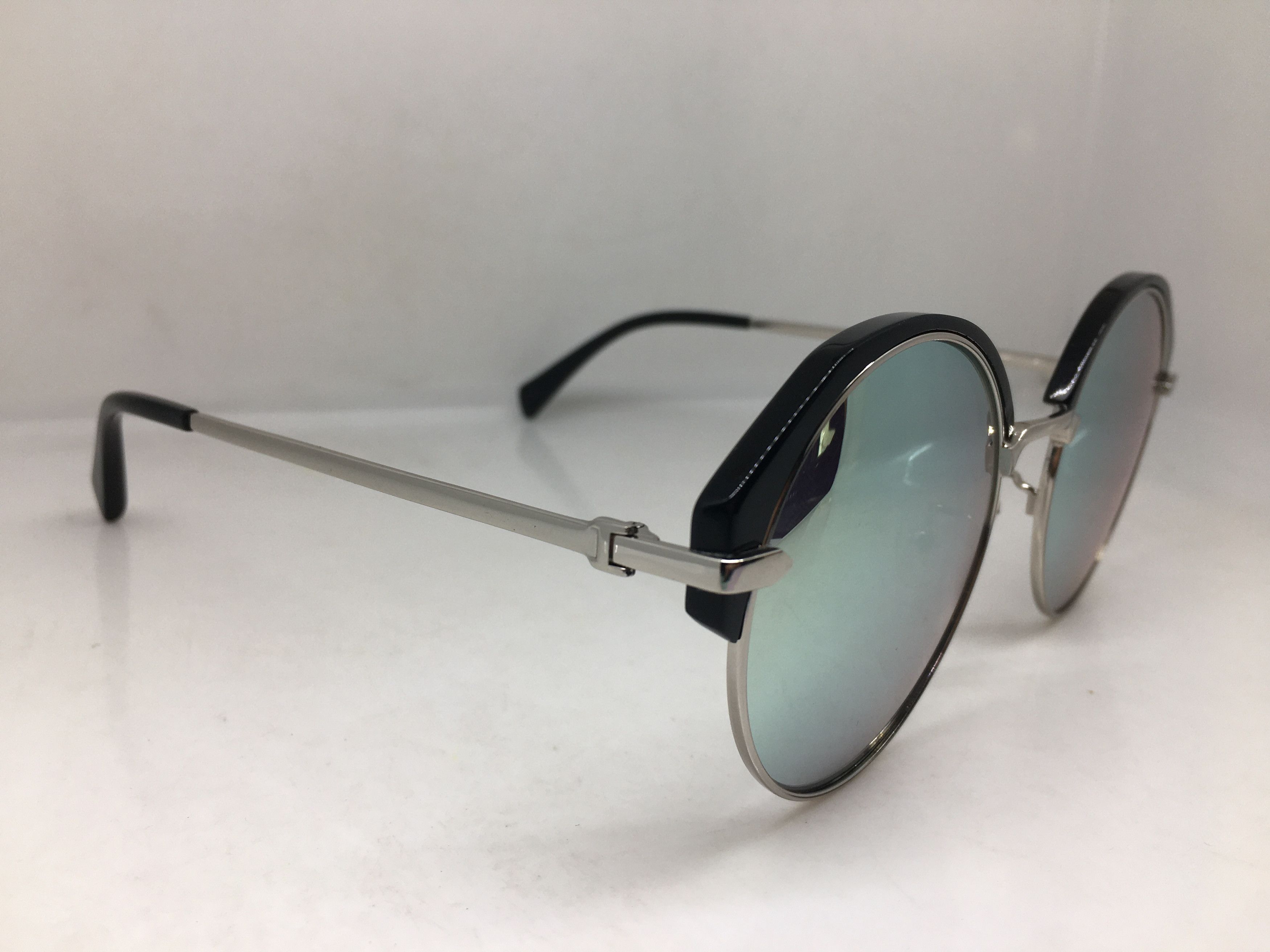 Other Black Silver Round Sunglasses Frame Size ONE SIZE - 2 Thumbnail