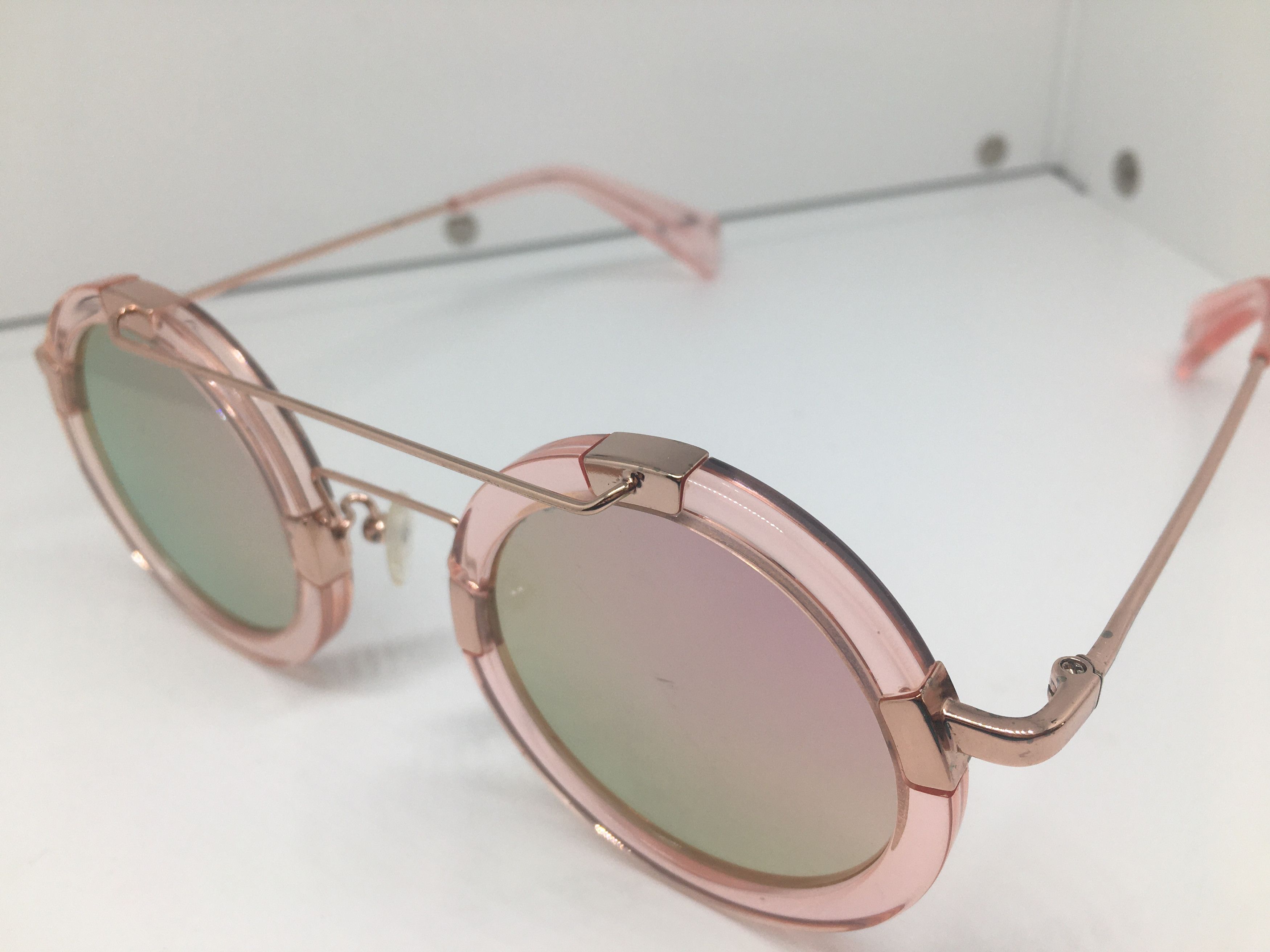 Yohji Yamamoto Yohji Yamamoto YY5006 Pink Round Sunglasses Frame Size ONE SIZE - 3 Thumbnail