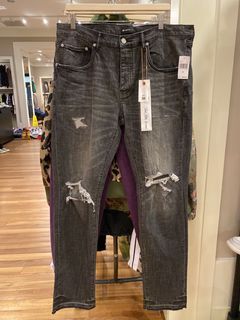 Purple Brand Black Raw Jeans