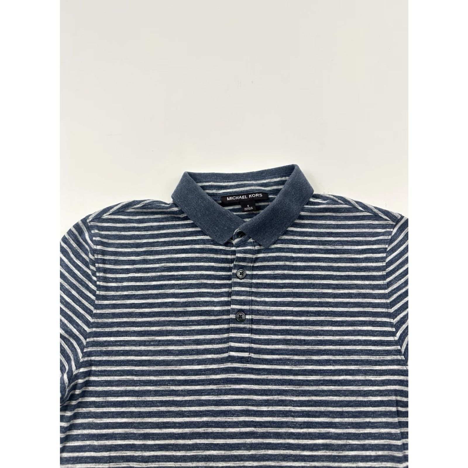 Michael Kors Michael Kors Shirt Mens Small Blue Striped Short Sleeve Polo Casual Size US S / EU 44-46 / 1 - 2 Thumbnail