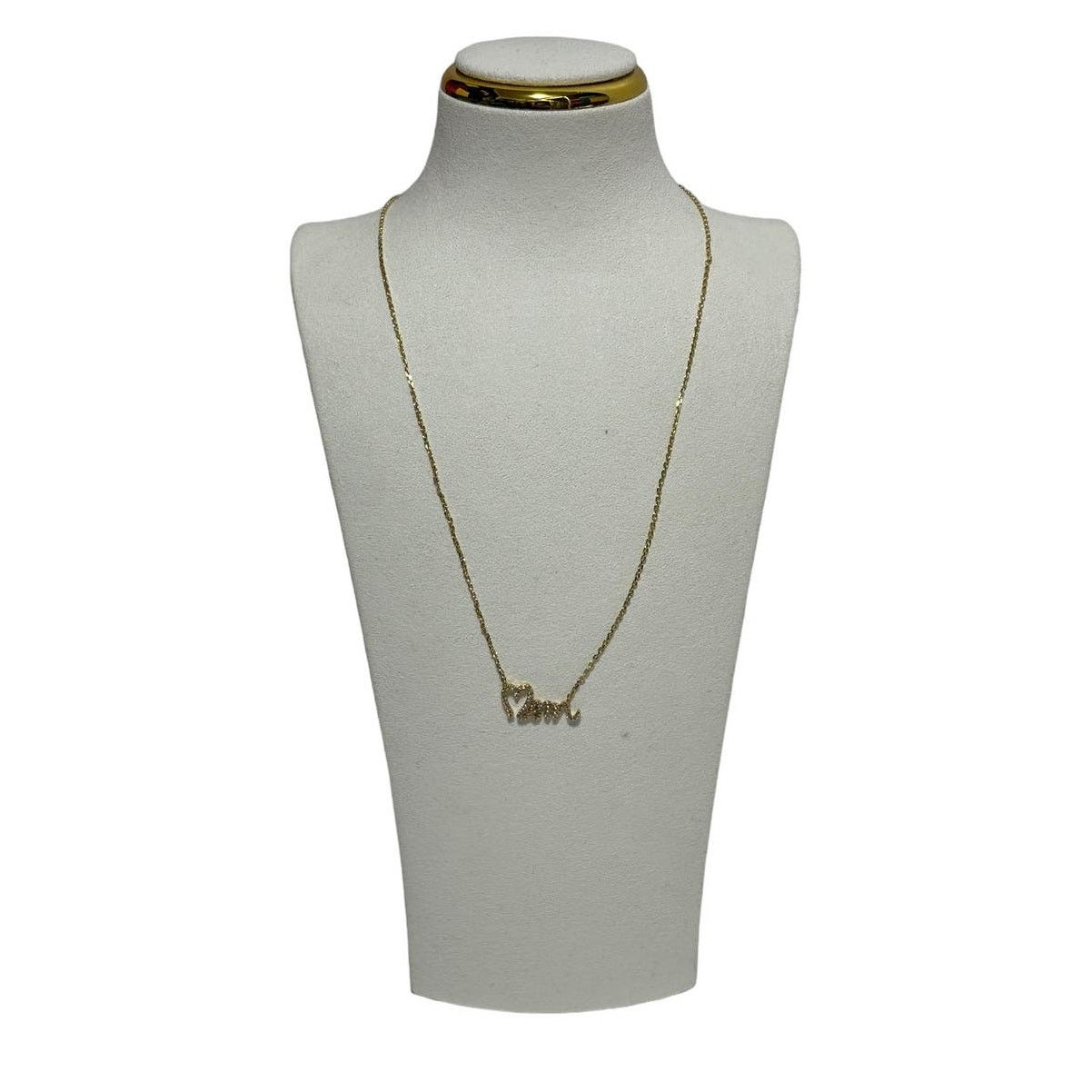Kate Spade Kate Spade Love You, Mom Pendant Necklace Clear/Gold Size ONE SIZE - 1 Thumbnail