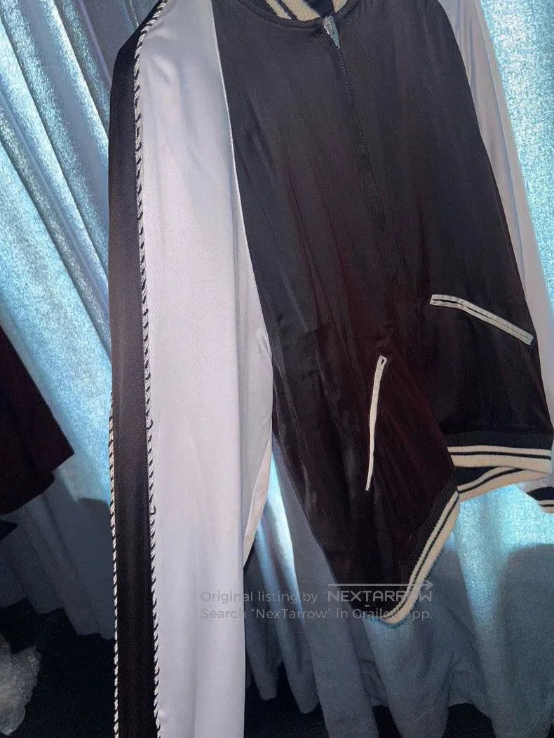 Saint Laurent Paris Saint Laurent Black and White Silk Jacket- Size US L / EU 52-54 / 3 - 4 Thumbnail