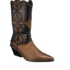 Donald Pliner Donald J Pliner Leather Peace Cowboy Boots - Size 8 Size US 8 / IT 38 - 1 Thumbnail