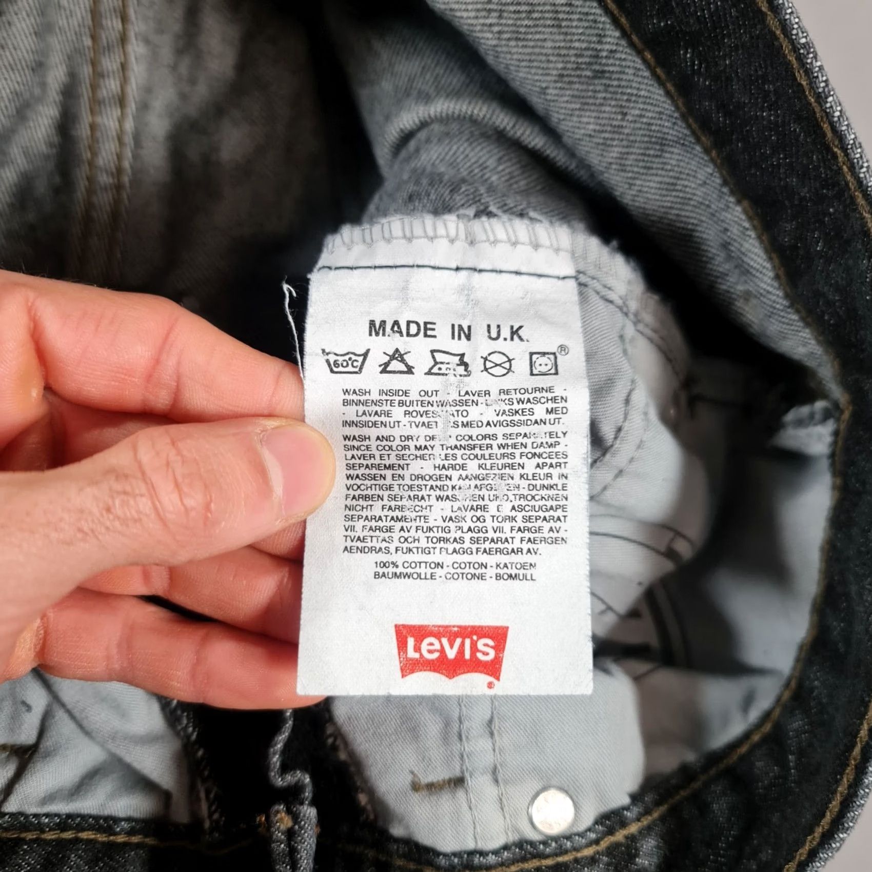 Levi's VINTAGE Levi's 620 Jeans Grey W32 L31 Orange Tag Denim 90s Made In UK Mens Jeans 90s Mens Clothing Size US 32 / EU 48 - 4 Thumbnail