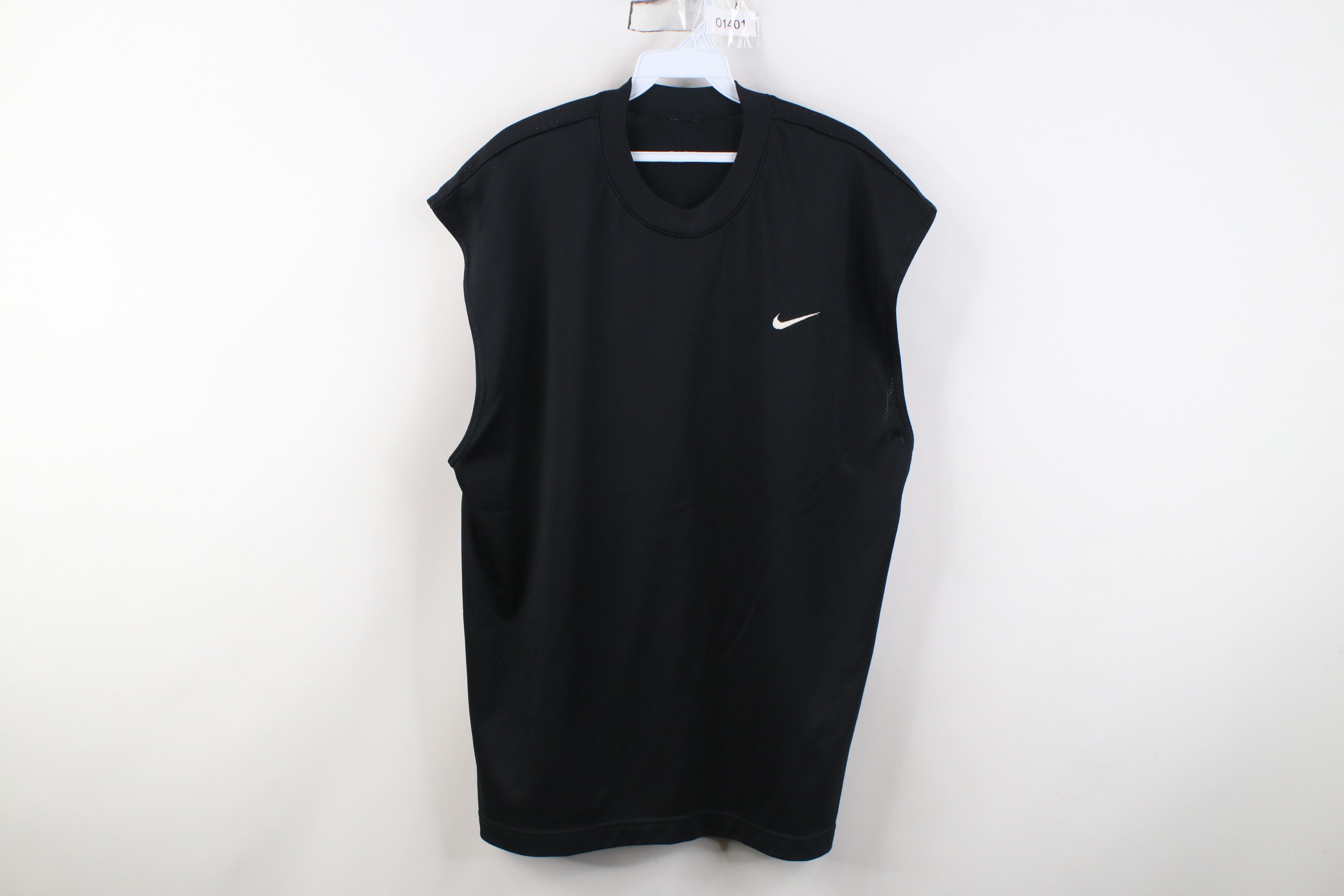 Nike Vintage Nike Scott Mini Swoosh Mesh Muscle T-Shirt Black Size US L / EU 52-54 / 3 - 1 Thumbnail