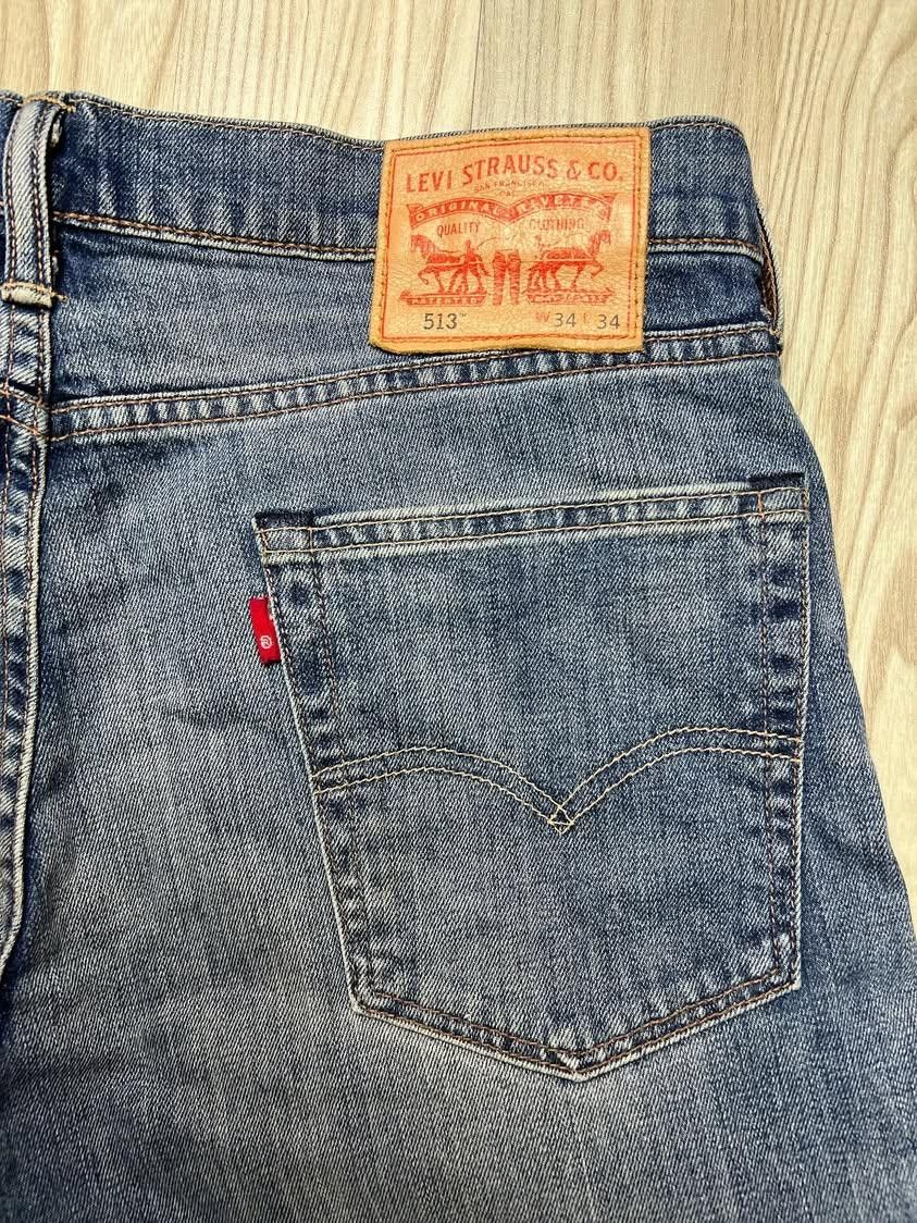 Levi's Levi's distressed denim levis 513 trousers Blue washed jeans Size US 34 / EU 50 - 3 Thumbnail