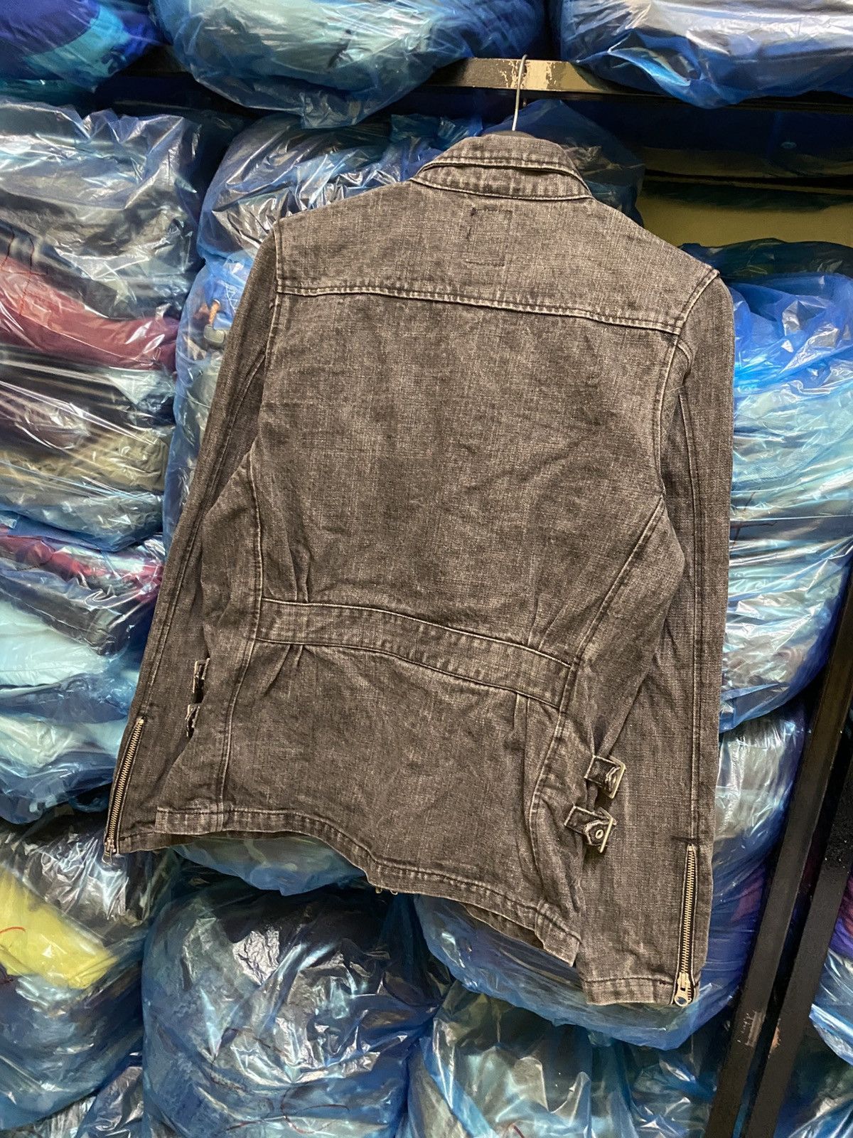 Japanese Brand Plus Create Denim Rider Jacket with Leather Pocket Panels Size US M / EU 48-50 / 2 - 10 Thumbnail