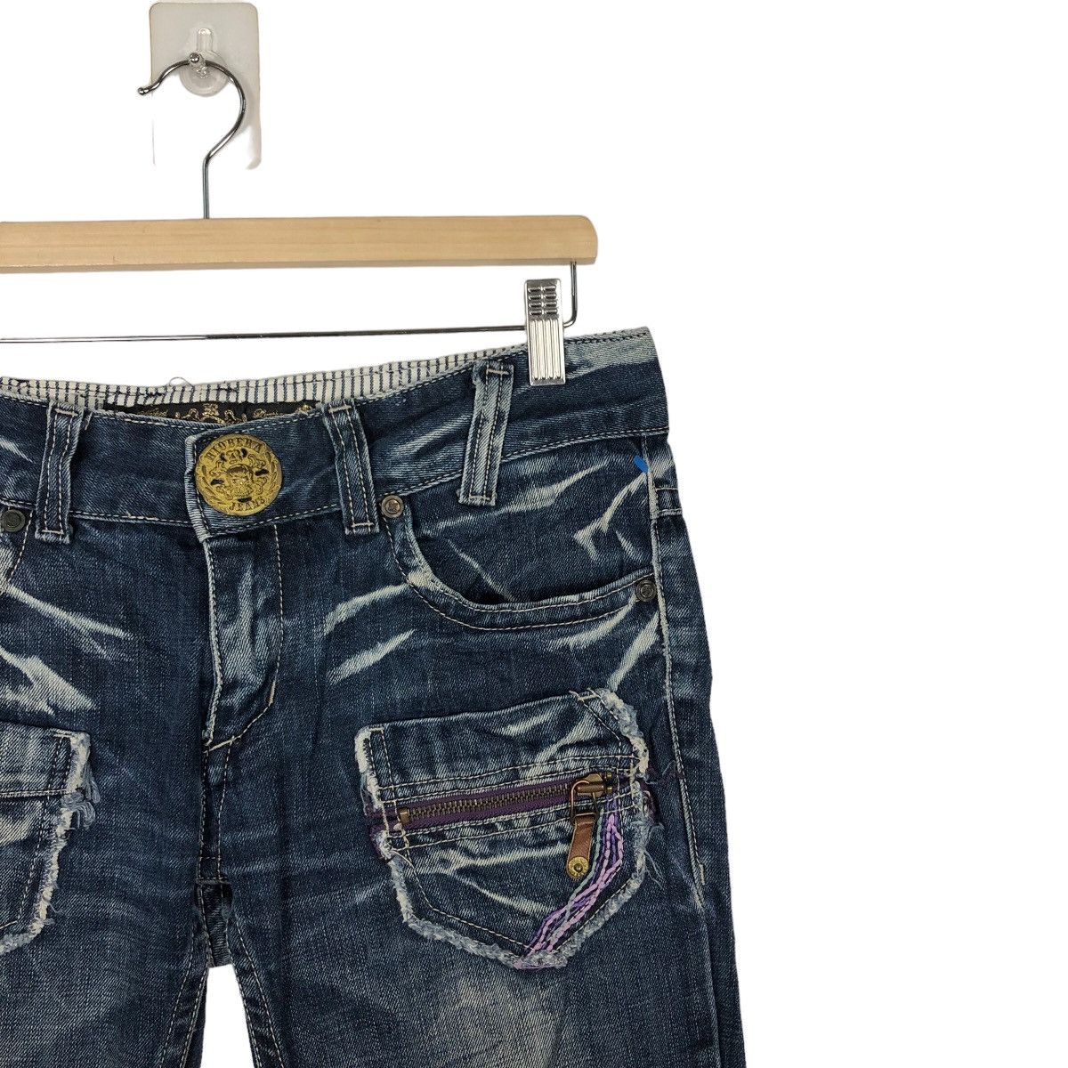 Japanese Brand 🔥Rare Bowcut Denim Distressed Jeans Riobera Designer Size US 30 / EU 46 - 5 Thumbnail