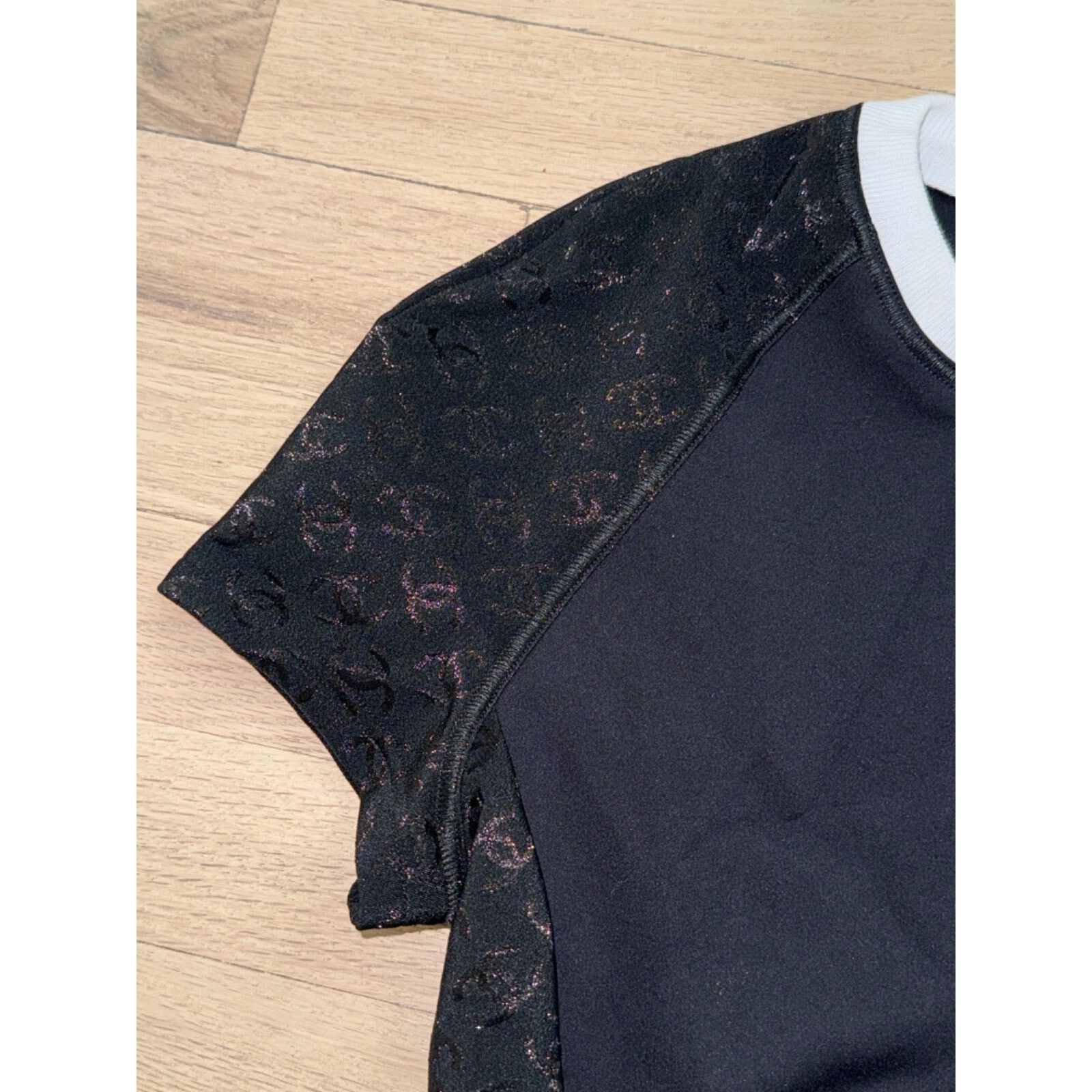 Chanel Chanel 24C Black White Neoprene Jersey Top T Shirt 38 Size XS / US 0-2 / IT 36-38 - 11 Thumbnail