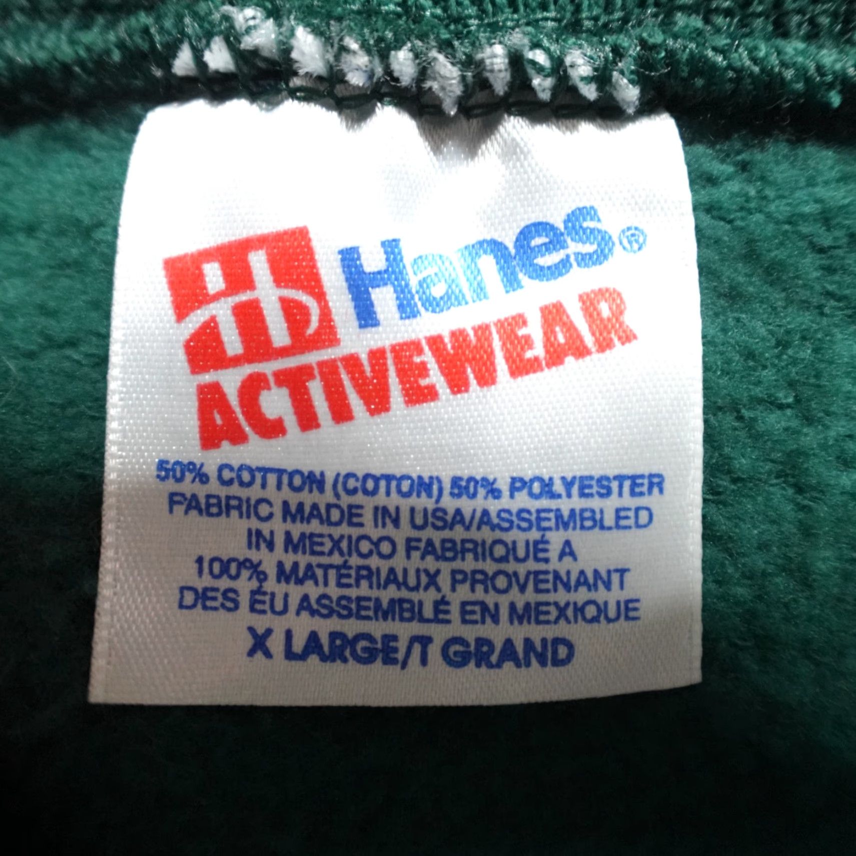 Vintage VINTAGE American Vintage Sweatshirt XL Green Men Pullover 50/50 Hanes Little Ferry 90s Size US XL / EU 56 / 4 - 3 Thumbnail