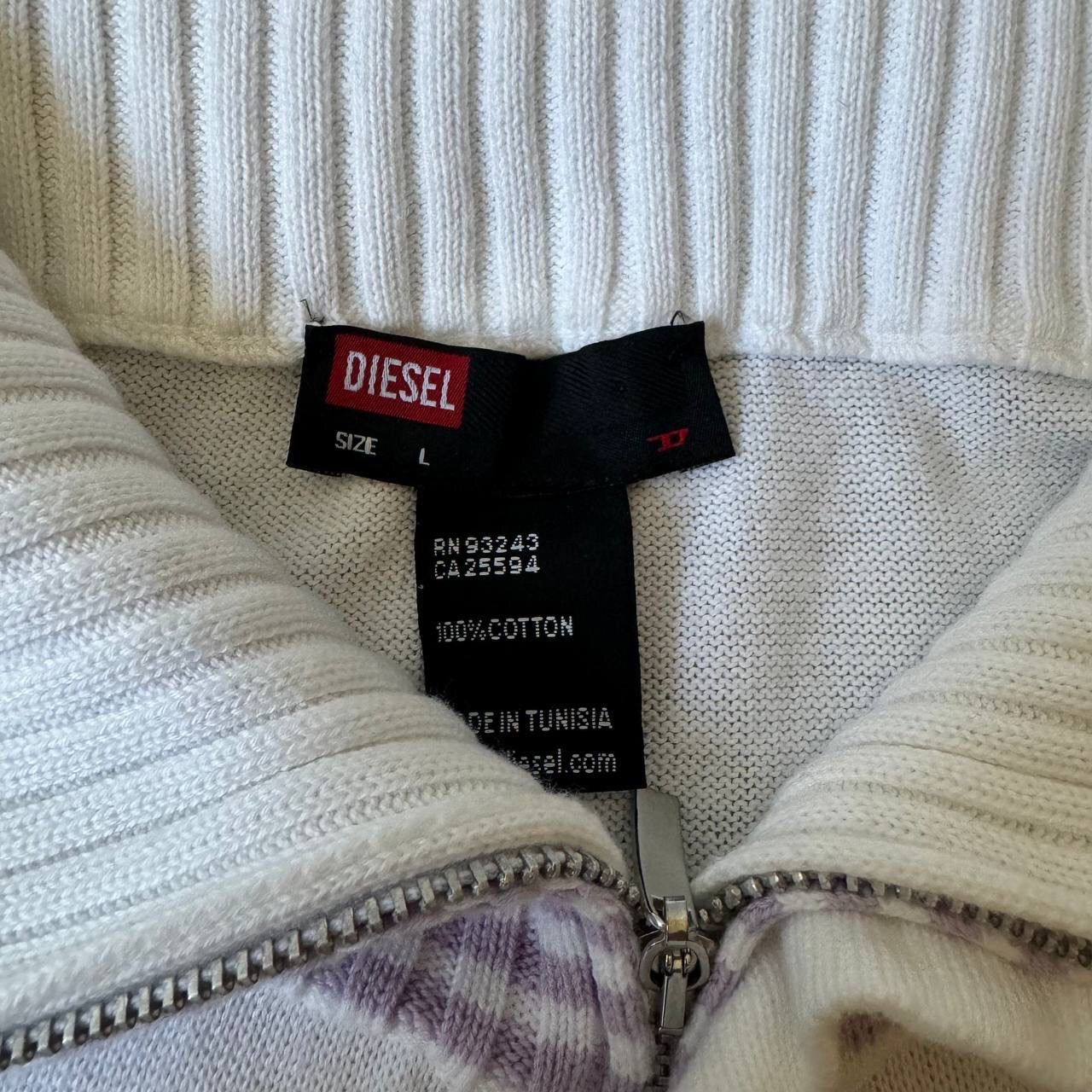 Diesel Diesel Vintage Big Logo Zip Sweater Size M / US 6-8 / IT 42-44 - 7 Thumbnail