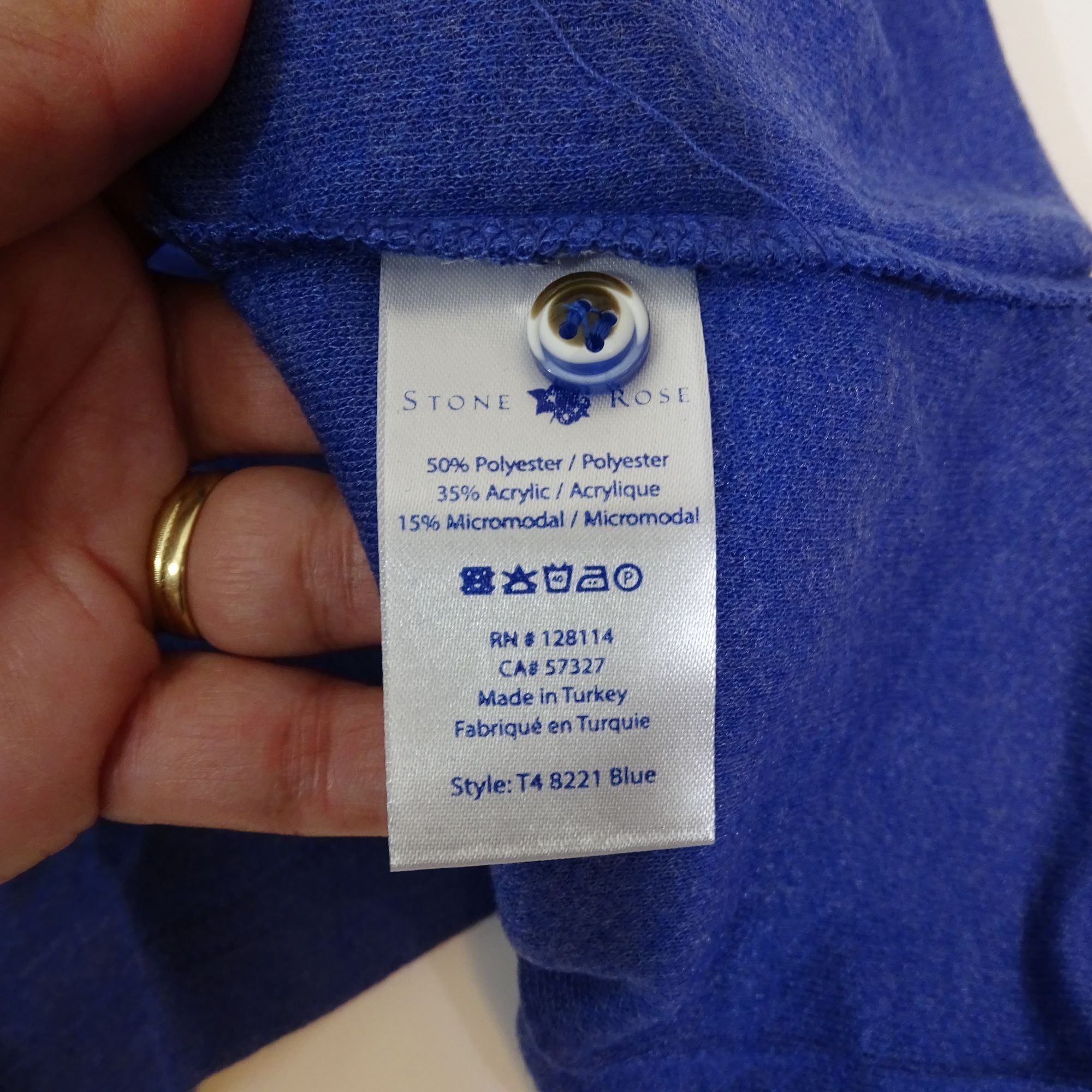 Stone Rose Stone Rose Men Blue Long Sleeve Henley Shirt T-shirt Size S Size US S / EU 44-46 / 1 - 9 Thumbnail
