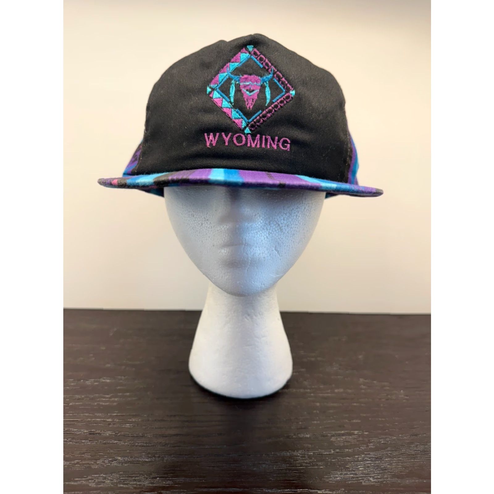 Vintage VINTAGE Impressions Men's Blue Aztec Athletic Hat Cap One Size Adjustable Strapback USA Size ONE SIZE - 2 Thumbnail
