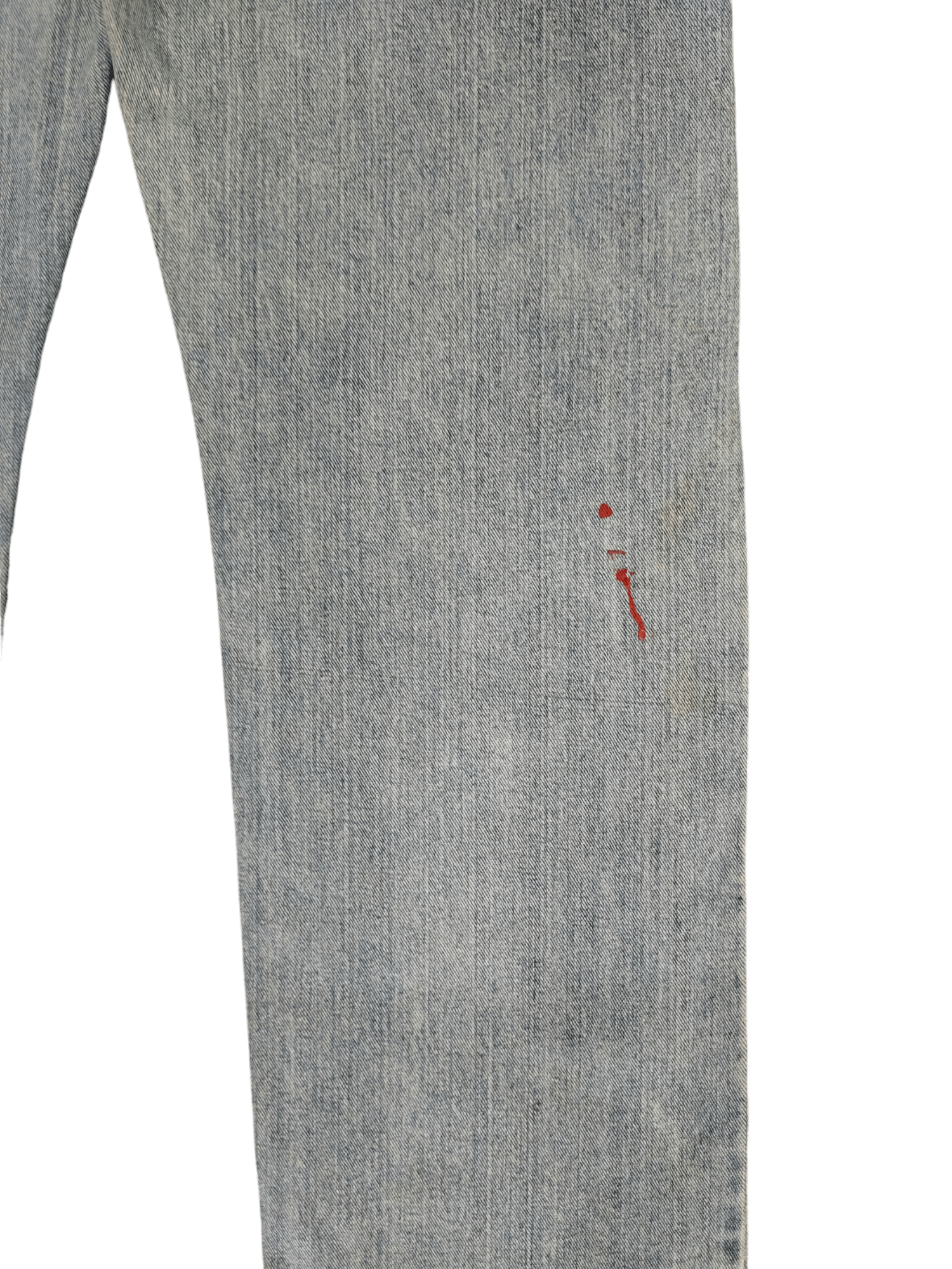 Levi's Size 36x33 Vtg Levis 505 Regular Fit Jean Distressed Painted Size US 36 / EU 52 - 16 Thumbnail