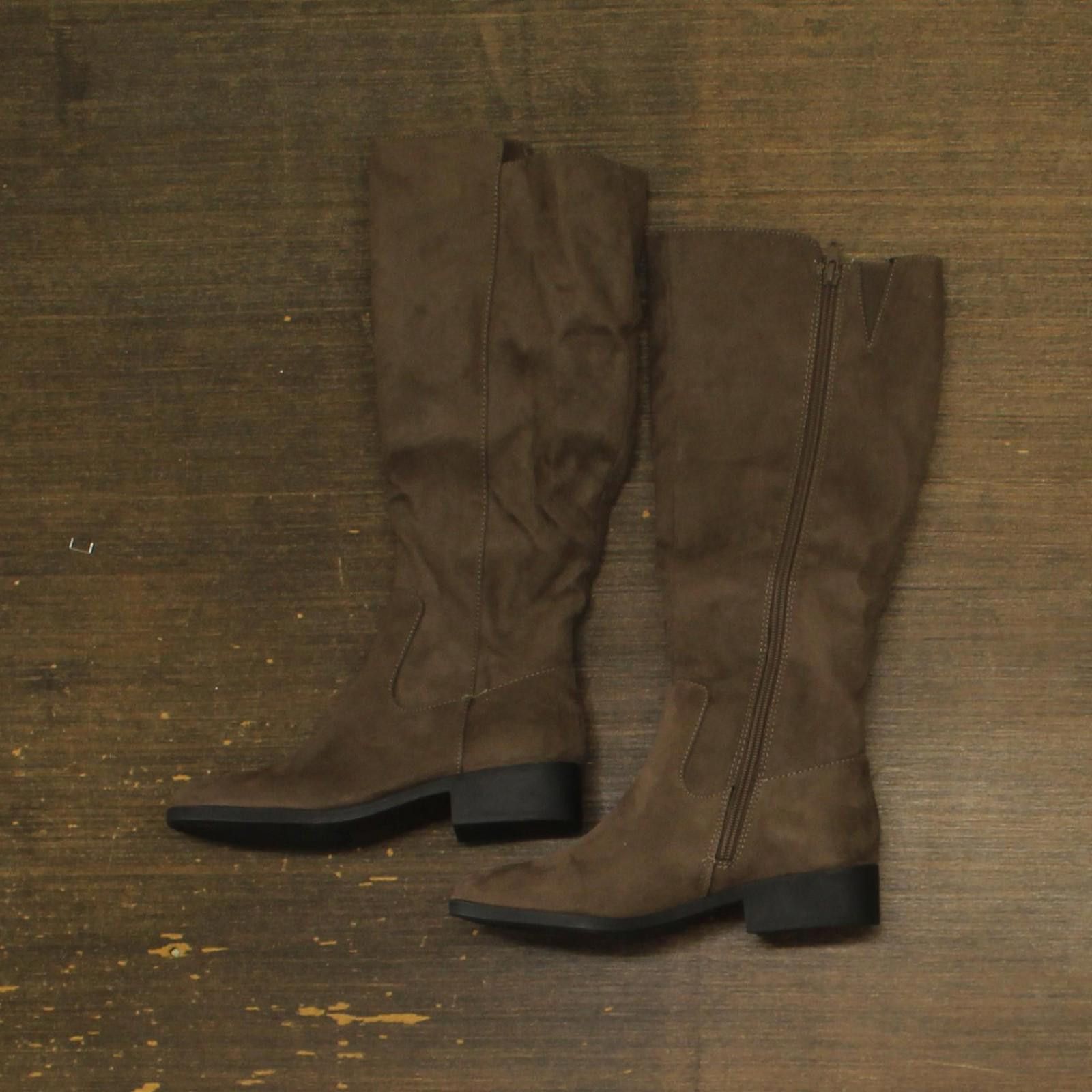 Style & Co New Style & Co. Womens Boots 10017739700 Dark Taupe Brown 5m Size US 5 / IT 35 - 1 Thumbnail