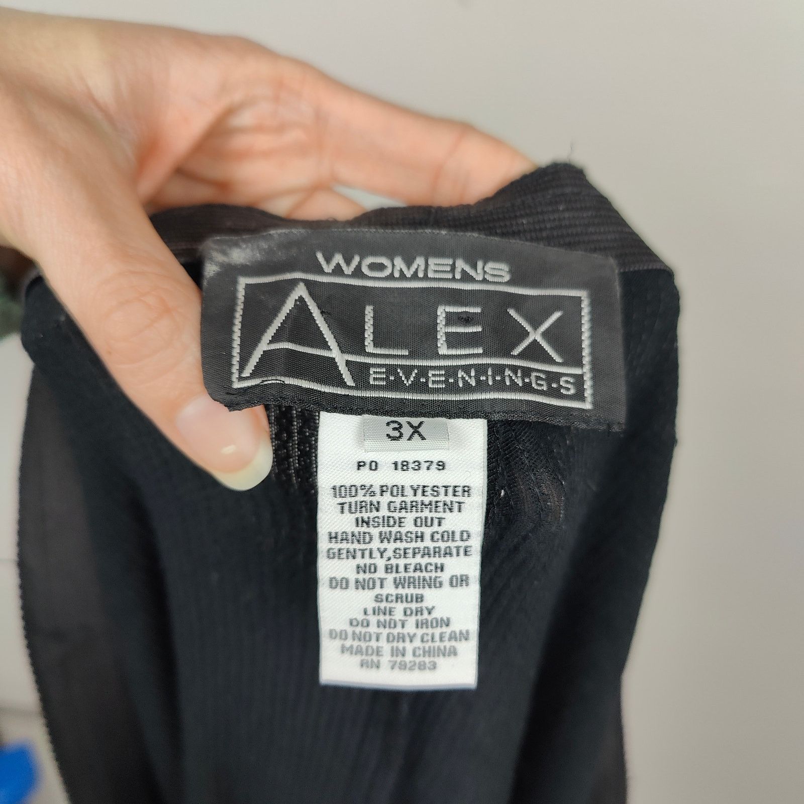 Other Vintage Alex Evenings Black Sequin Skirt Womens 3X Mini Size 42" / US 20 - 5 Thumbnail