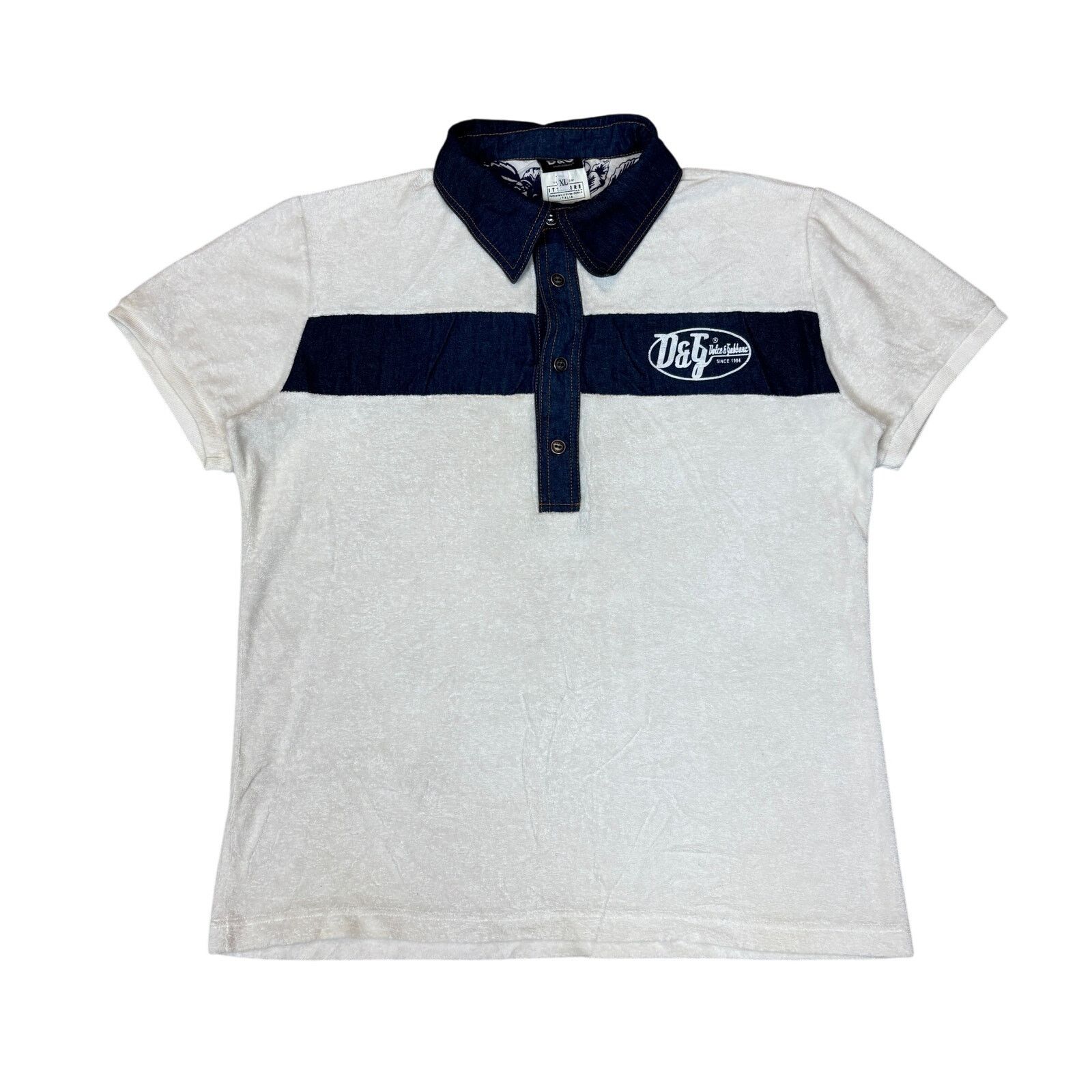 Dolce & Gabbana Vintage D&G Dolce & Gabbana Terry Cloth Polo Shirt XL Y2K Size XL / US 12-14 / IT 48-50 - 1 Thumbnail