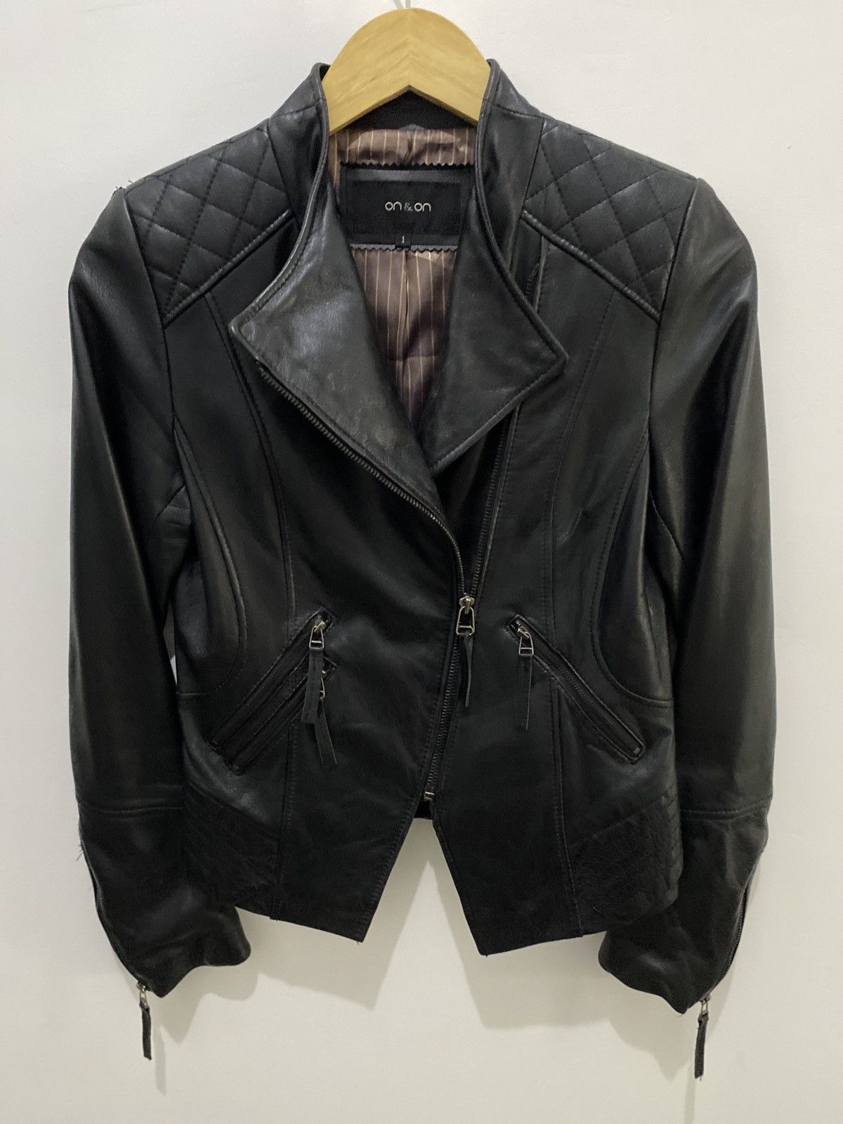 Isamu Katayama Backlash Leather Jacket On&On Vkei Asymmetrical Size US S / EU 44-46 / 1 - 2 Thumbnail