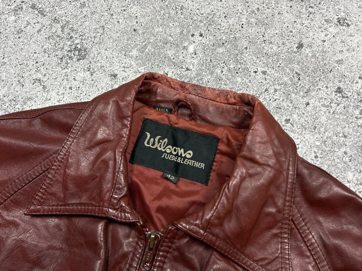 Wilsons Leather Burgundy Bomber Leather Jacket vintage Size S / US 4 / IT 40 - 7 Thumbnail