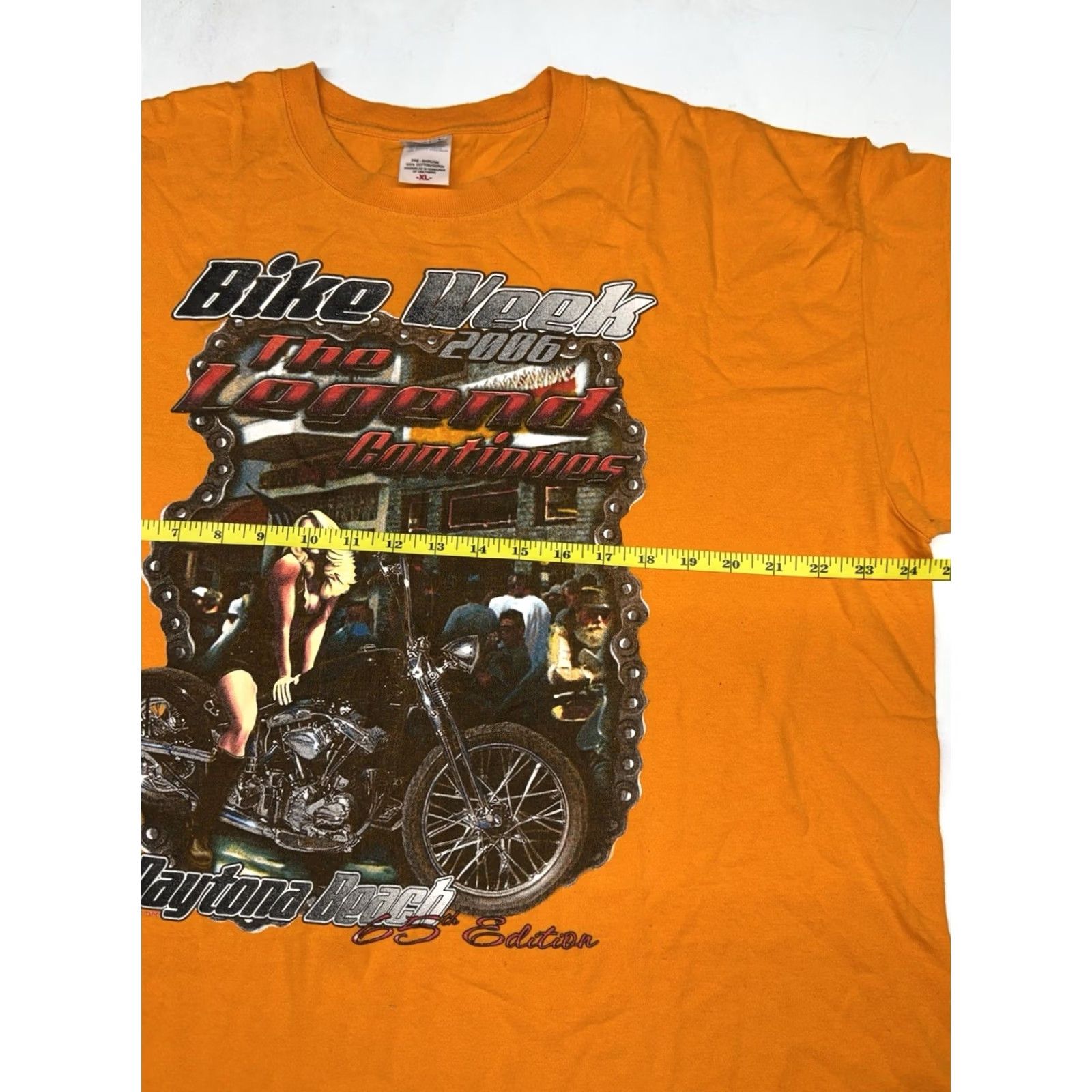 Anvil VINTAGE Daytona Beach Bike Week T-Shirt 2006 Mens XL Orange Graphic Tee Biker Grunge 2000s Anvil Shirt Size US XL / EU 56 / 4 - 4 Thumbnail