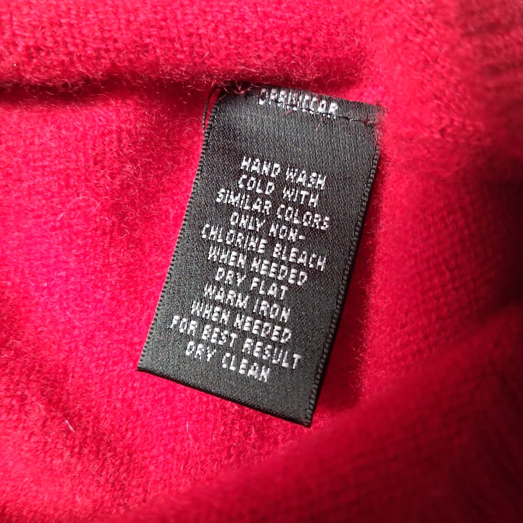 Vintage Prive Cashmere Sweater Women M Red Cowl Neck Soft Knit Pullover Long Sleeve Classic Knit Casual Winter Fall Spring Size M / US 6-8 / IT 42-44 - 4 Thumbnail