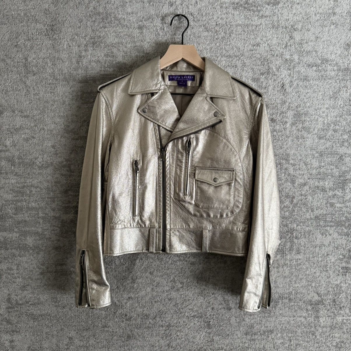 Ralph Lauren Purple Label Ralph Lauren Purple Label Goatskin Leather Biker Jacket Size US S / EU 44-46 / 1 - 1 Thumbnail