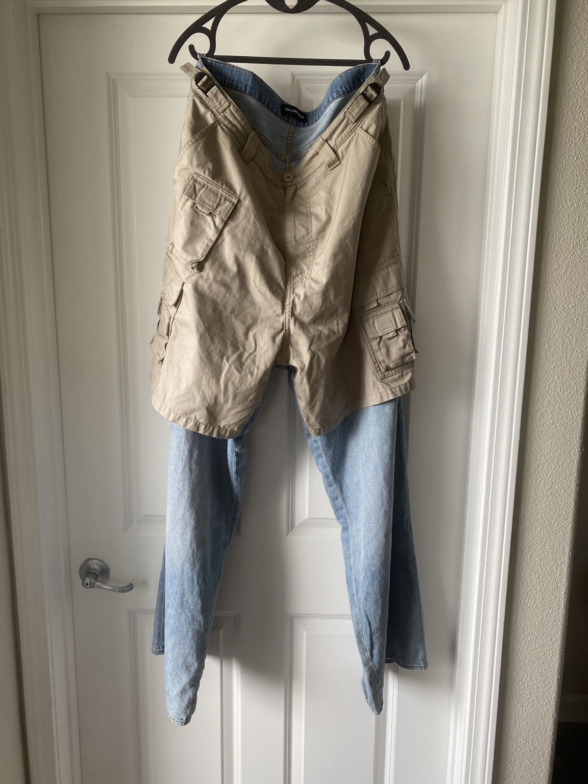 Balenciaga Balenciaga Hybrid Cargo Denim Pants Size US 34 / EU 50 - 1 Thumbnail