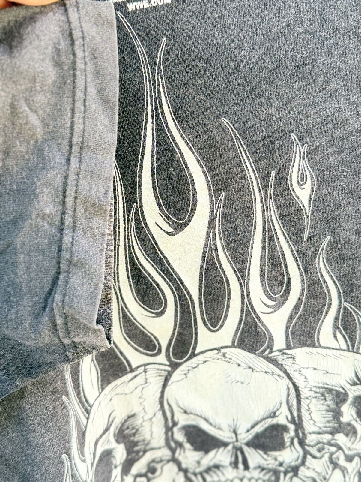 WWF Thrashed Vintage Stone Cold Flame Wrestling Sun Faded Tee Size US L / EU 52-54 / 3 - 6 Thumbnail